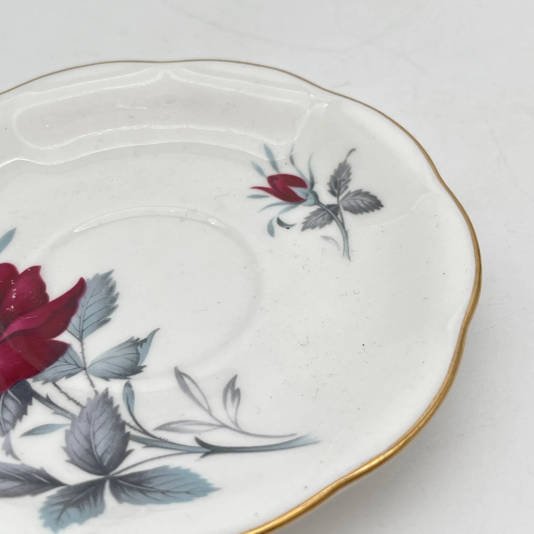 【复古】杯&碟子/ Royal Albert / Sweet Romance /估计20c中期/ Bone China /英国/玫瑰