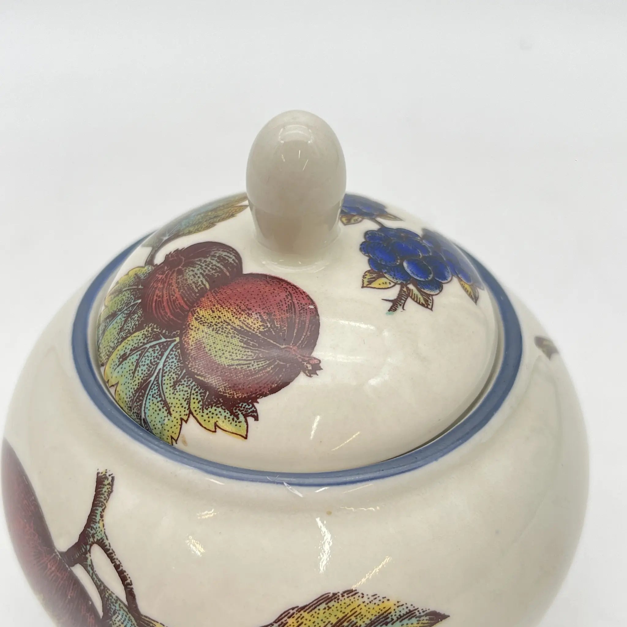【复古】糖碗/ Staffordshire Tableware / Autumn Fayre /估计20c晚期/陶器/英国/水果