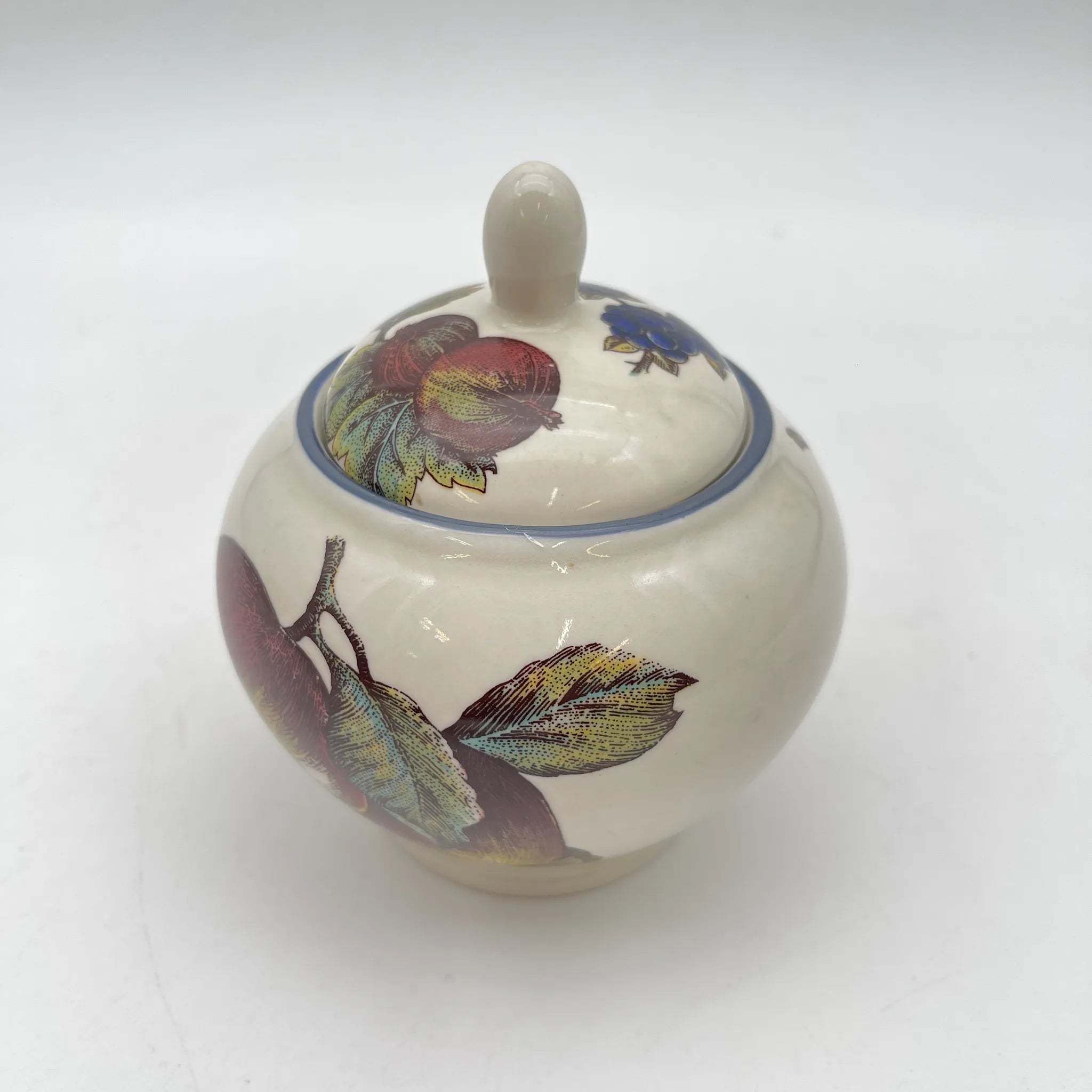 【复古】糖碗/ Staffordshire Tableware / Autumn Fayre /估计20c晚期/陶器/英国/水果
