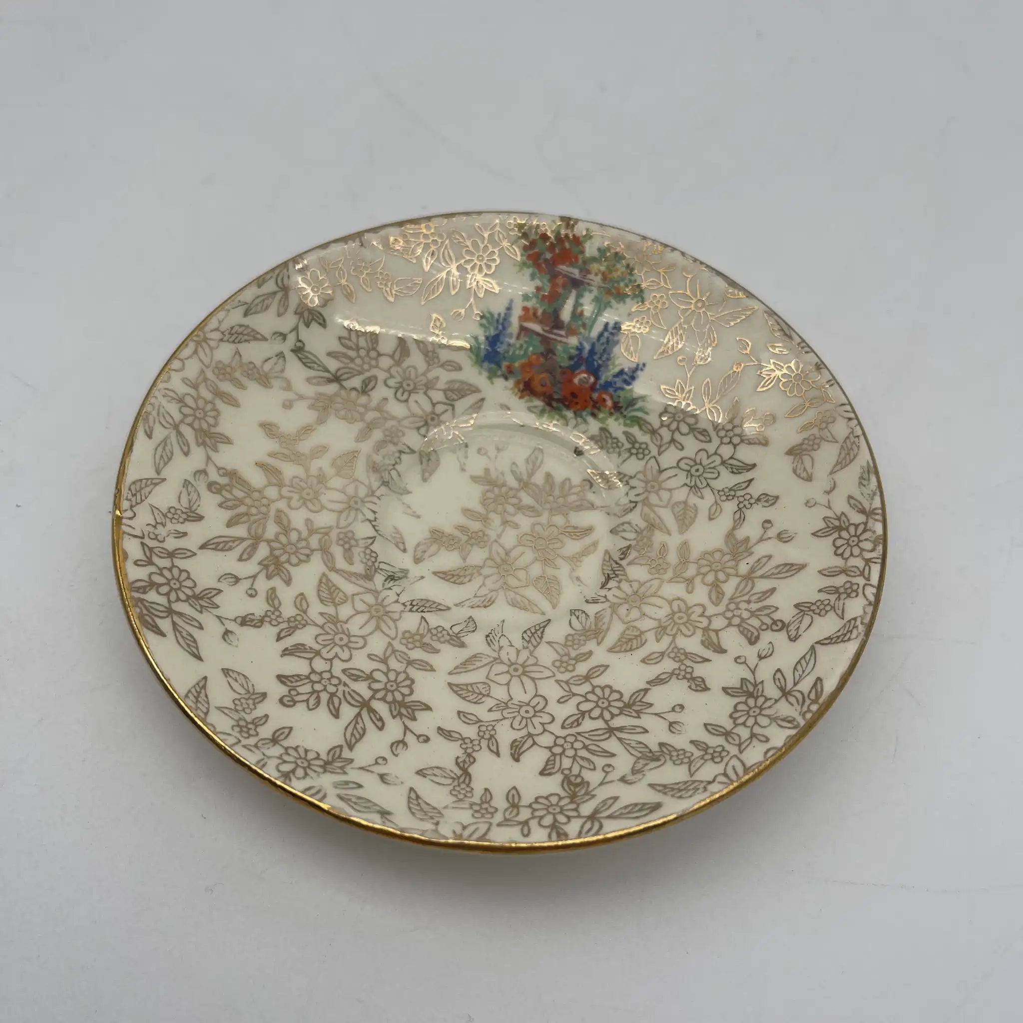 【复古】杯和碟子2p +碟子/ Empire Porcelain /估计20c中期/陶器/英国/ chinz