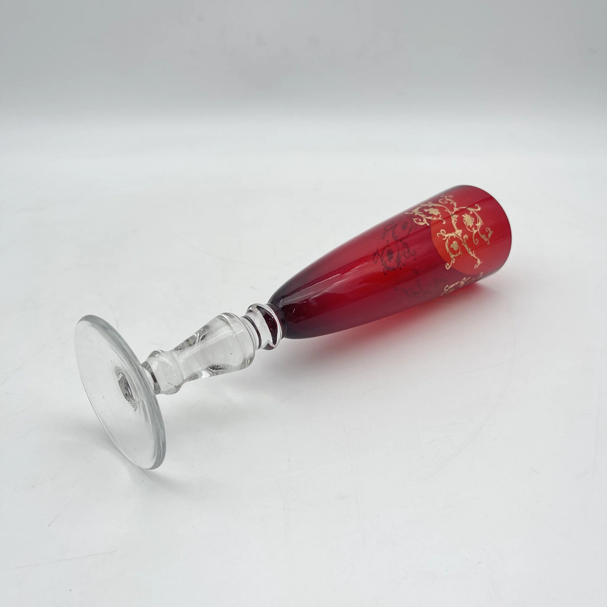 【复古】香槟杯2p /估计20c后期/玻璃/意大利/滚动
