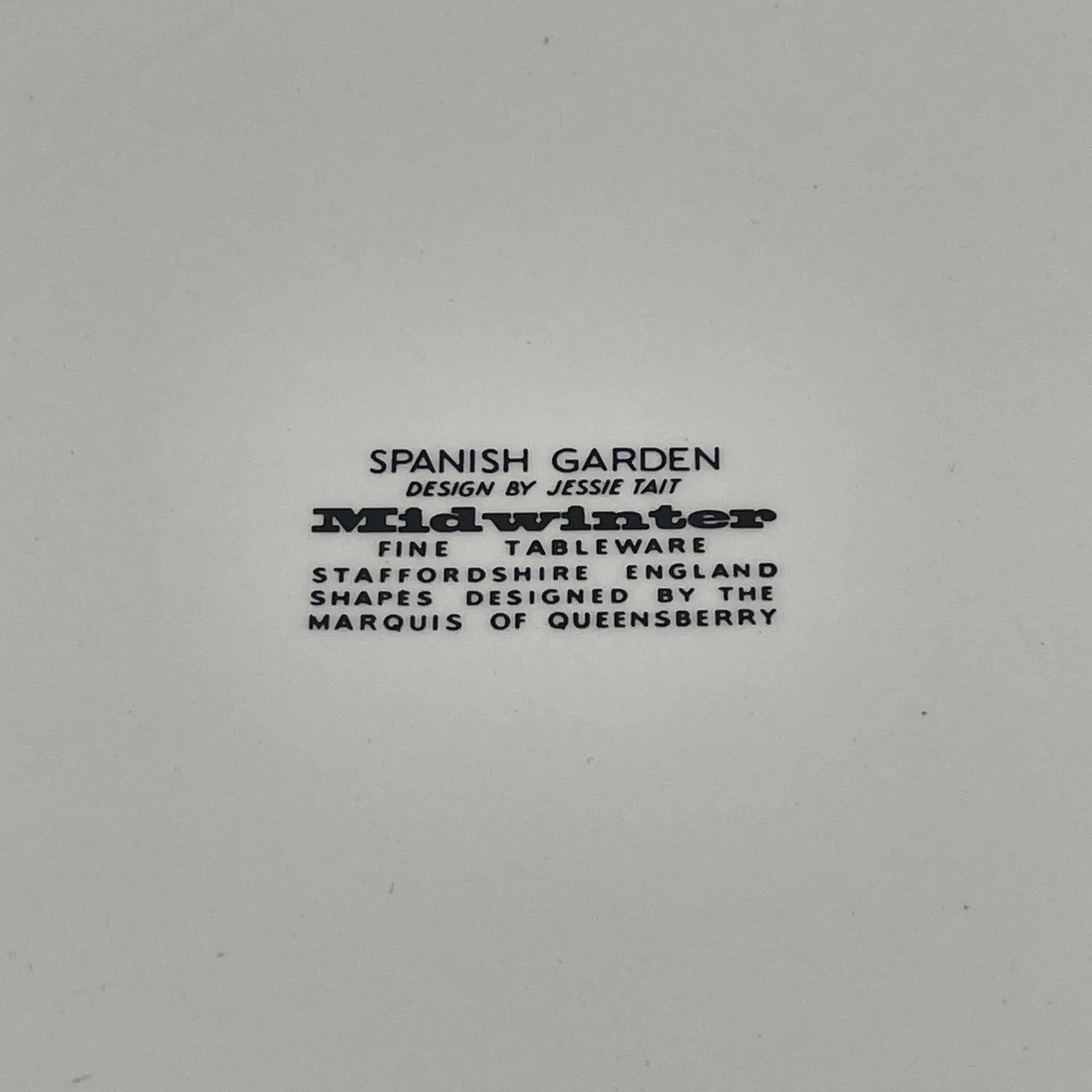 【复古】砂锅/ Midwinter / Spanish Garden /估计20c晚期/瓷器/英国/ Jessie Tait
