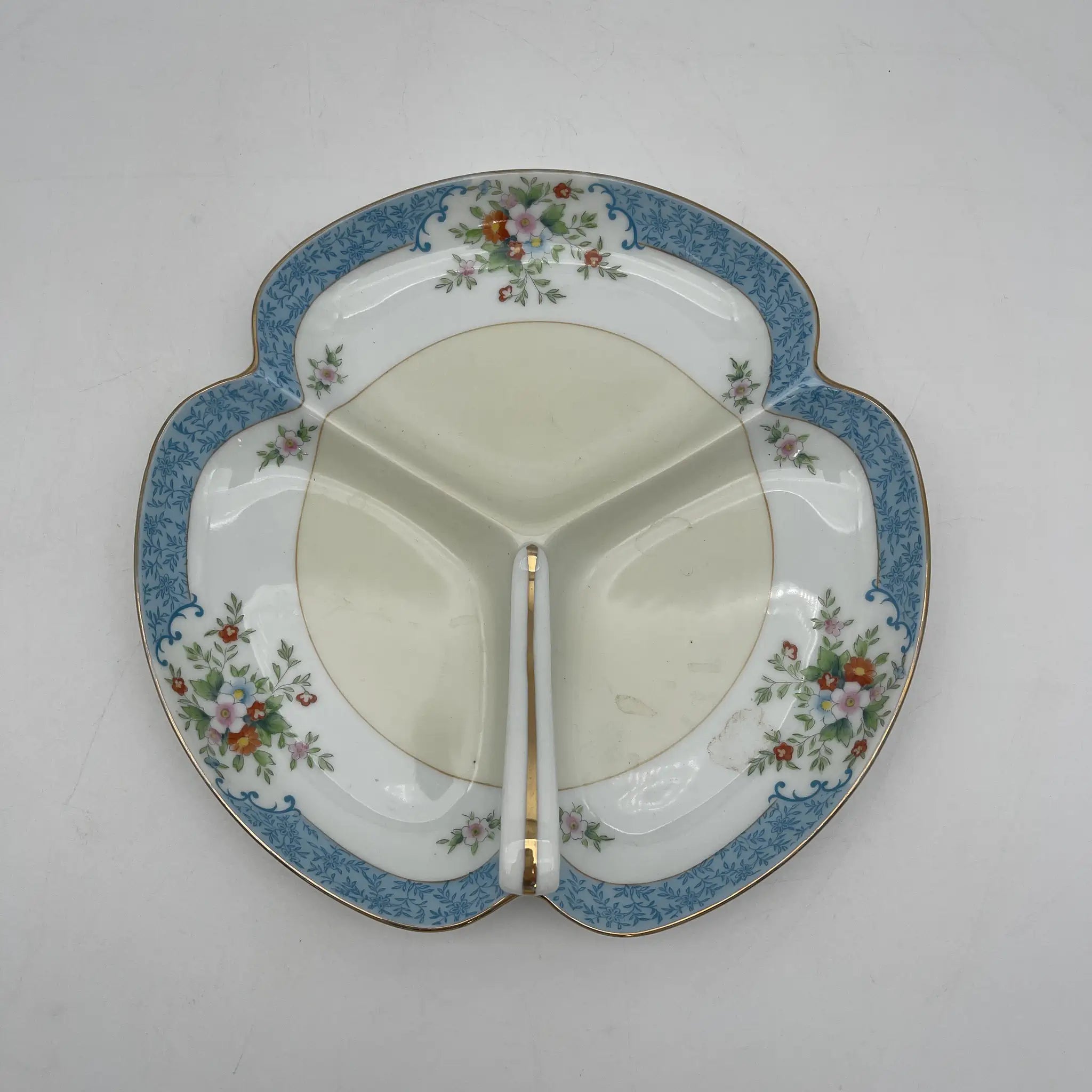 【复古】爵士托盘/ Noritake /估计20c中期/瓷器/日本/手柄,有隔板