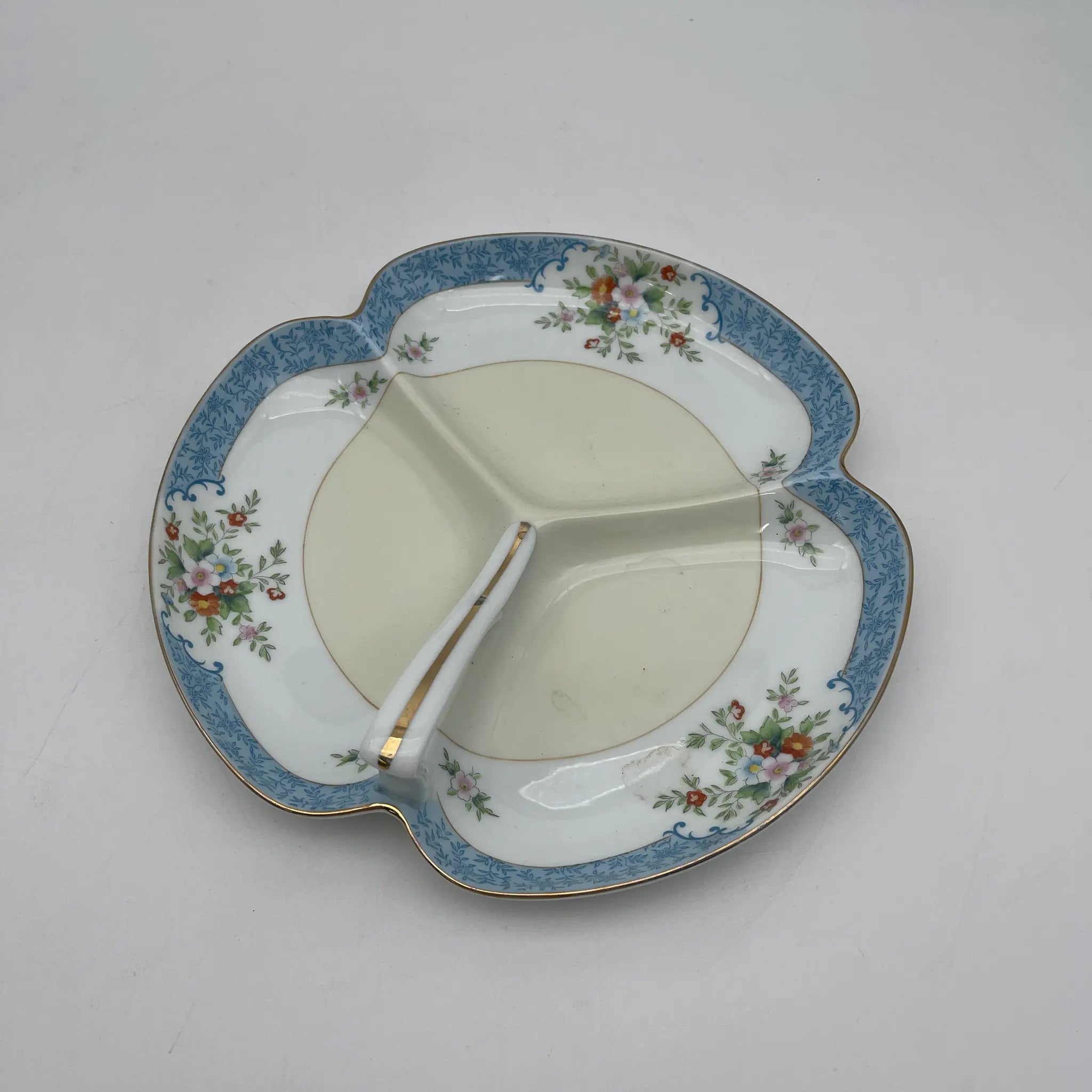 【复古】爵士托盘/ Noritake /估计20c中期/瓷器/日本/手柄,有隔板