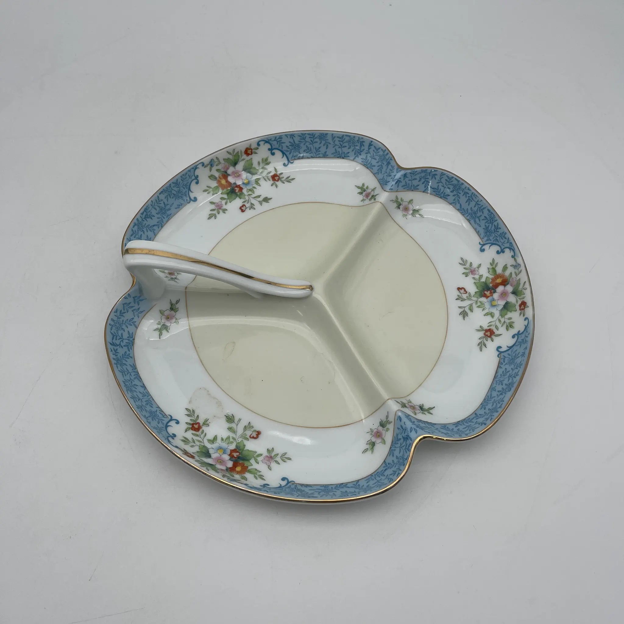 【复古】爵士托盘/ Noritake /估计20c中期/瓷器/日本/手柄,有隔板