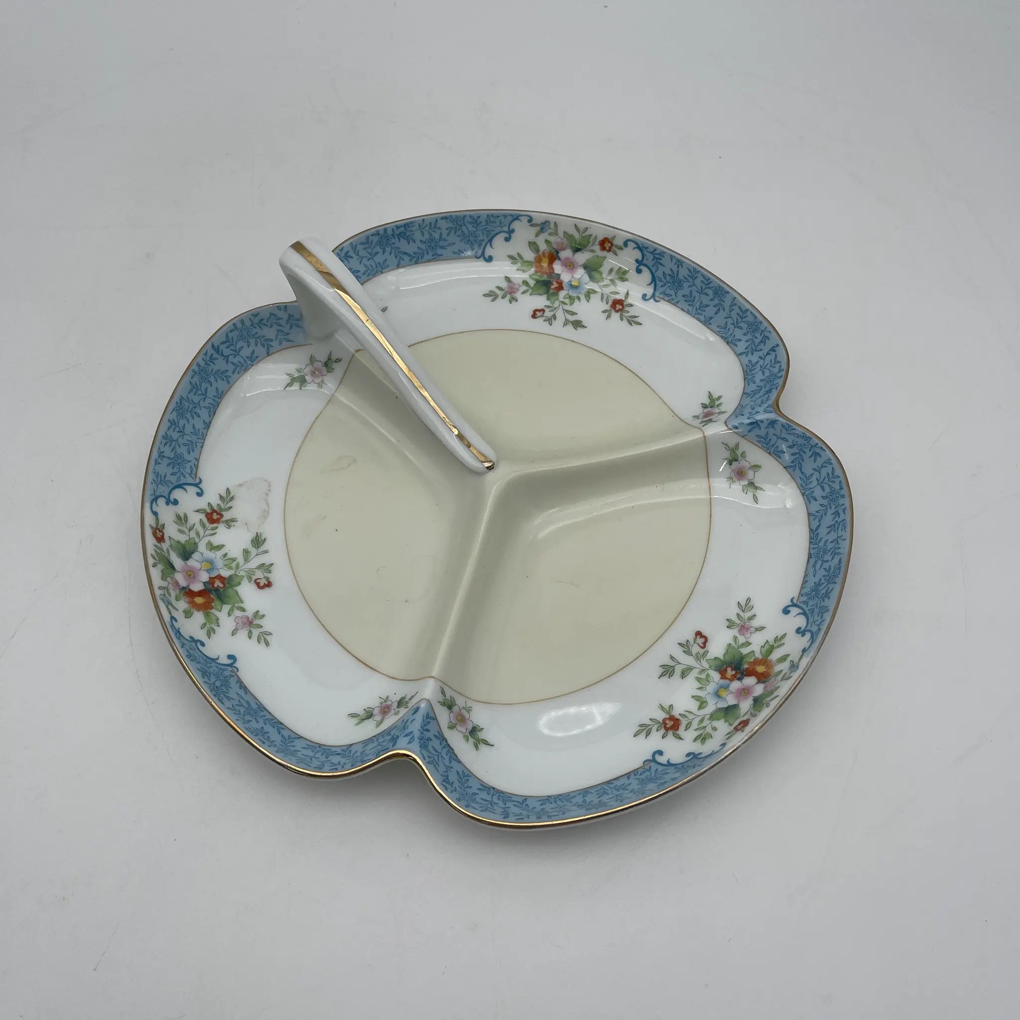【复古】爵士托盘/ Noritake /估计20c中期/瓷器/日本/手柄,有隔板