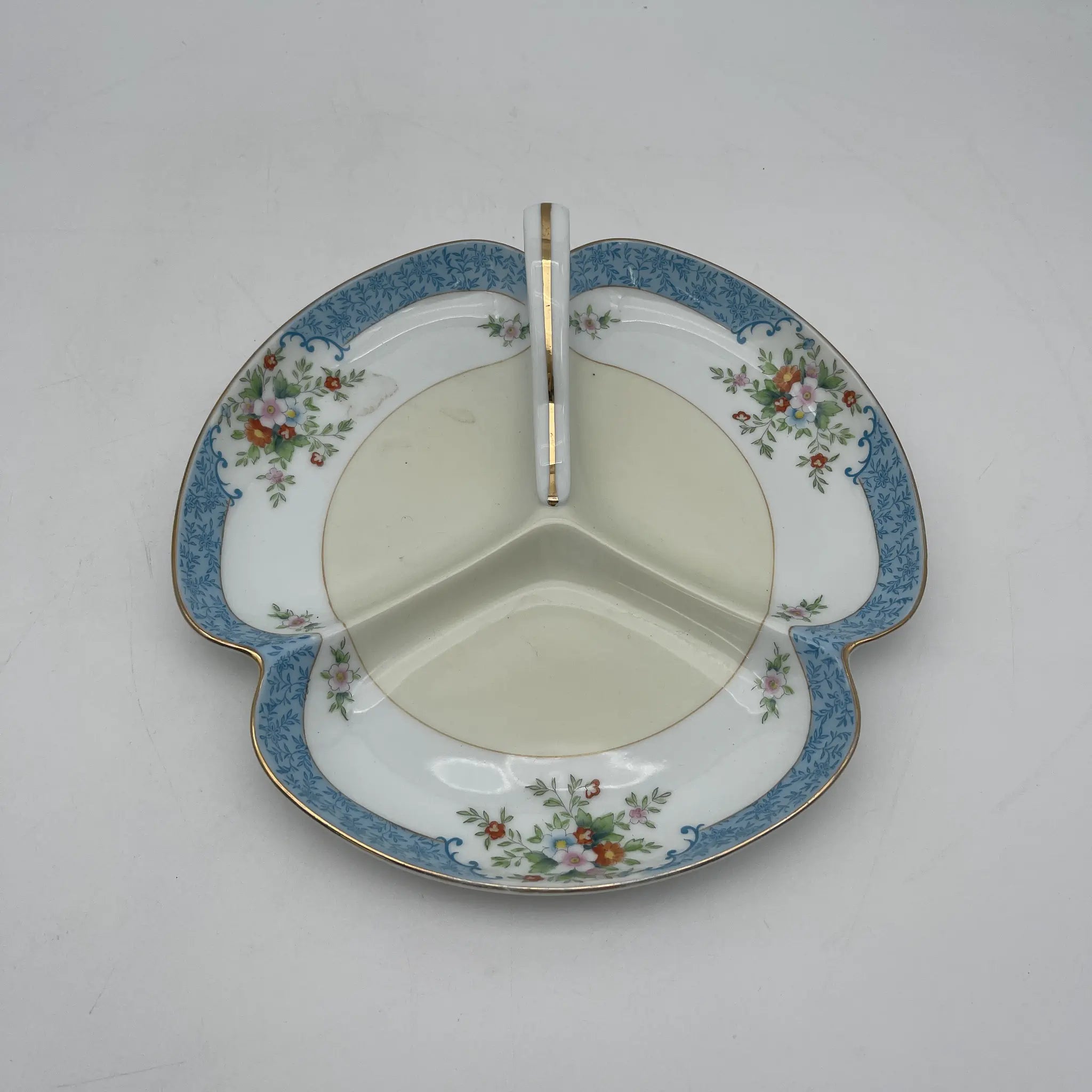 【复古】爵士托盘/ Noritake /估计20c中期/瓷器/日本/手柄,有隔板
