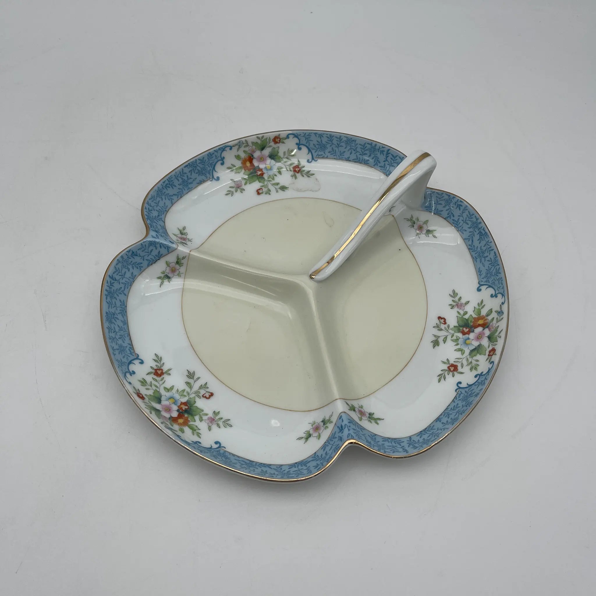 【复古】爵士托盘/ Noritake /估计20c中期/瓷器/日本/手柄,有隔板