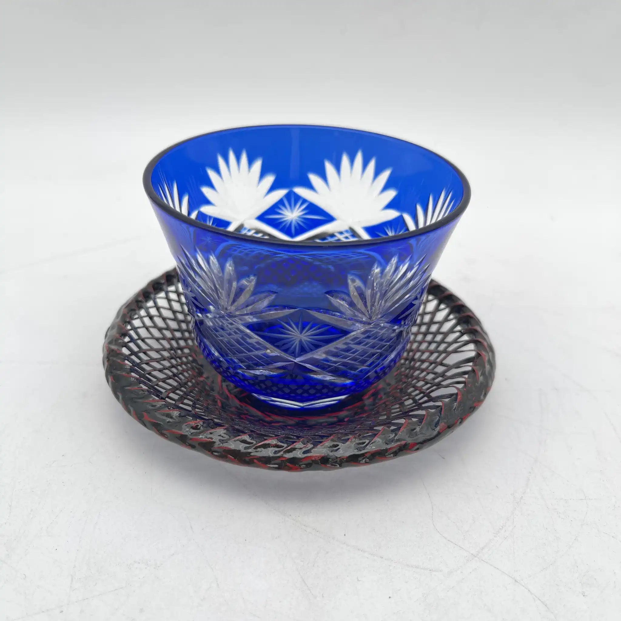 【再利用】玻璃杯和茶托套装