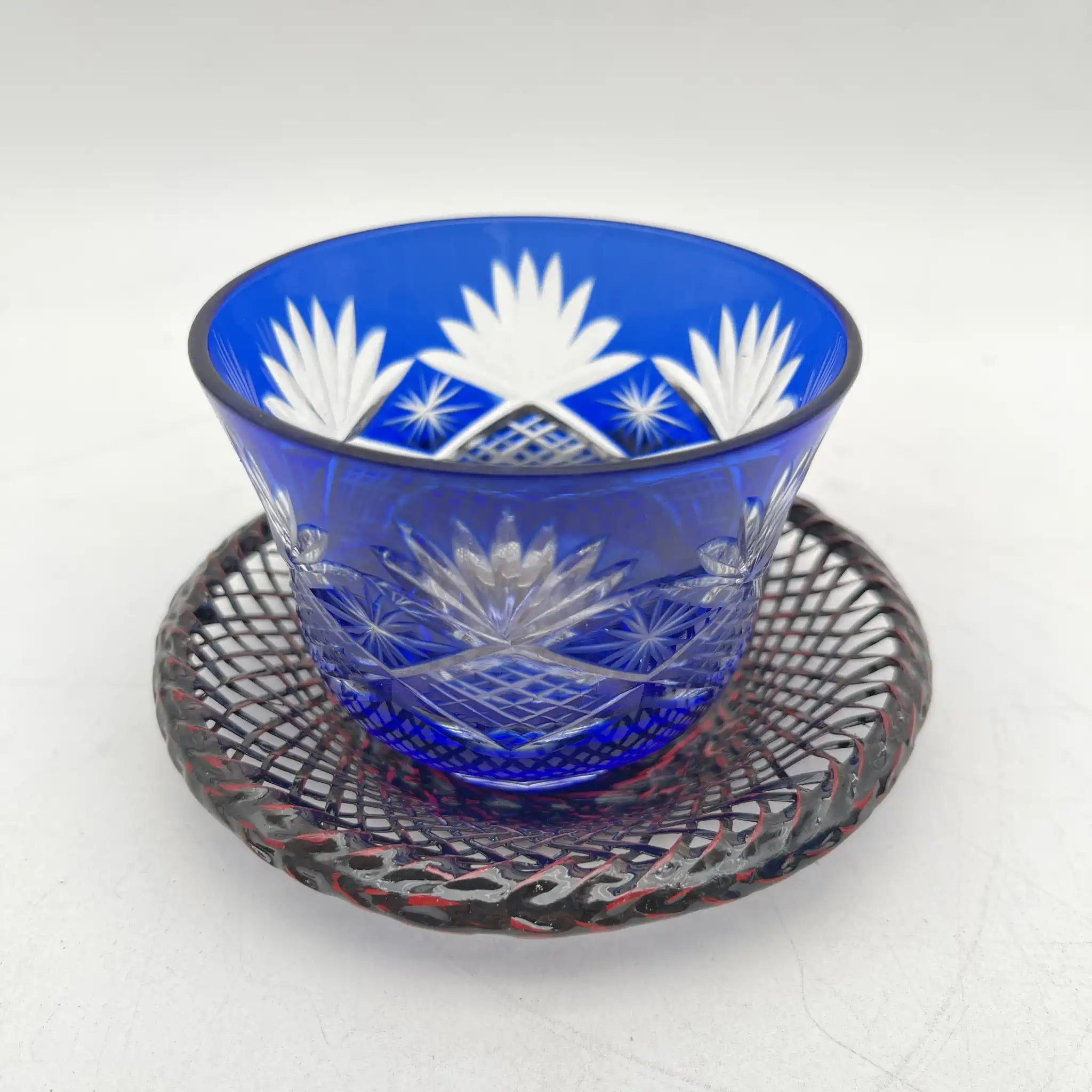 【再利用】玻璃杯和茶托套装