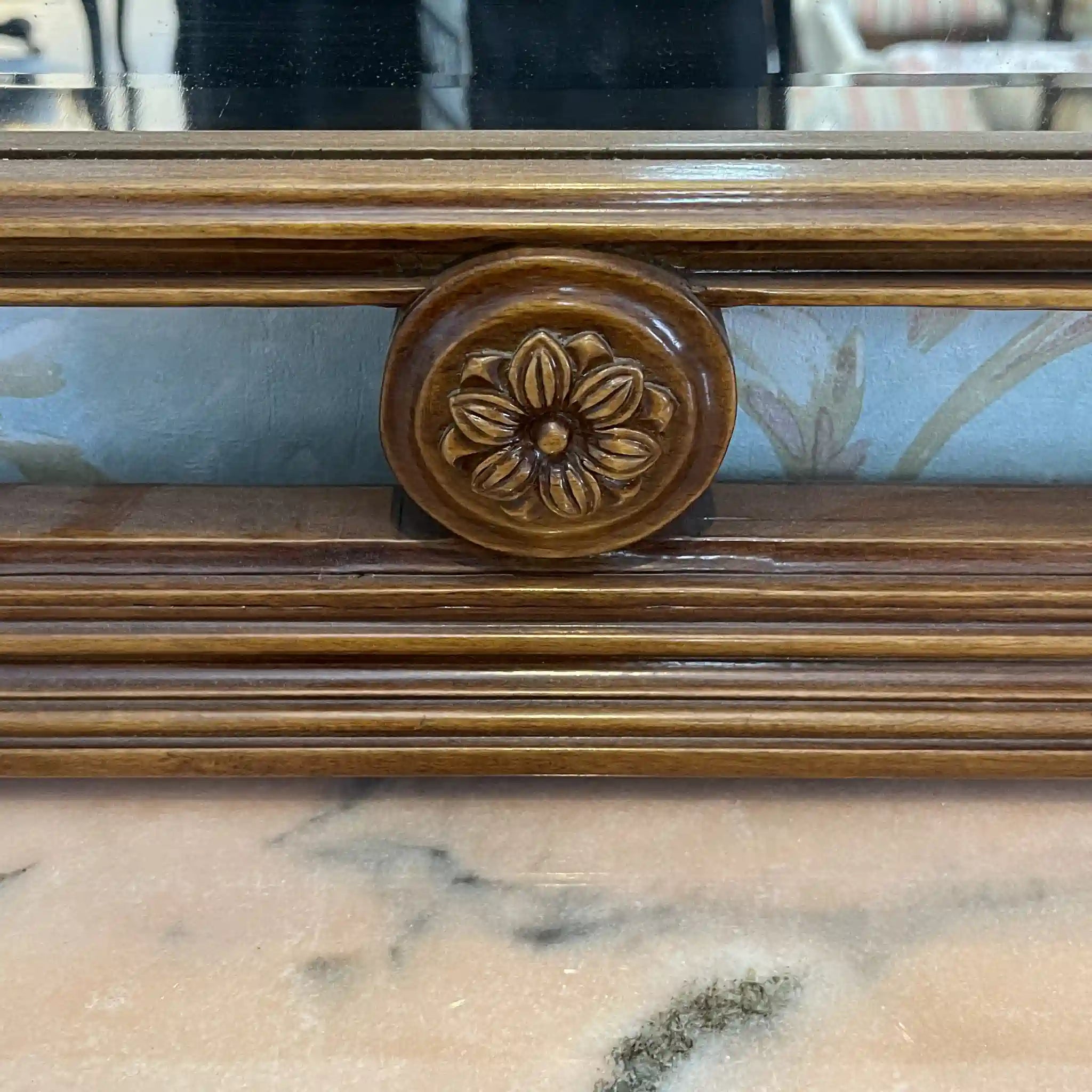 【アンティーク】 ミラーコンソールテーブル / ジョージアン様式 / 20世紀 / ビーチ材 / イタリア / フルーティングレッグ,手彫り,