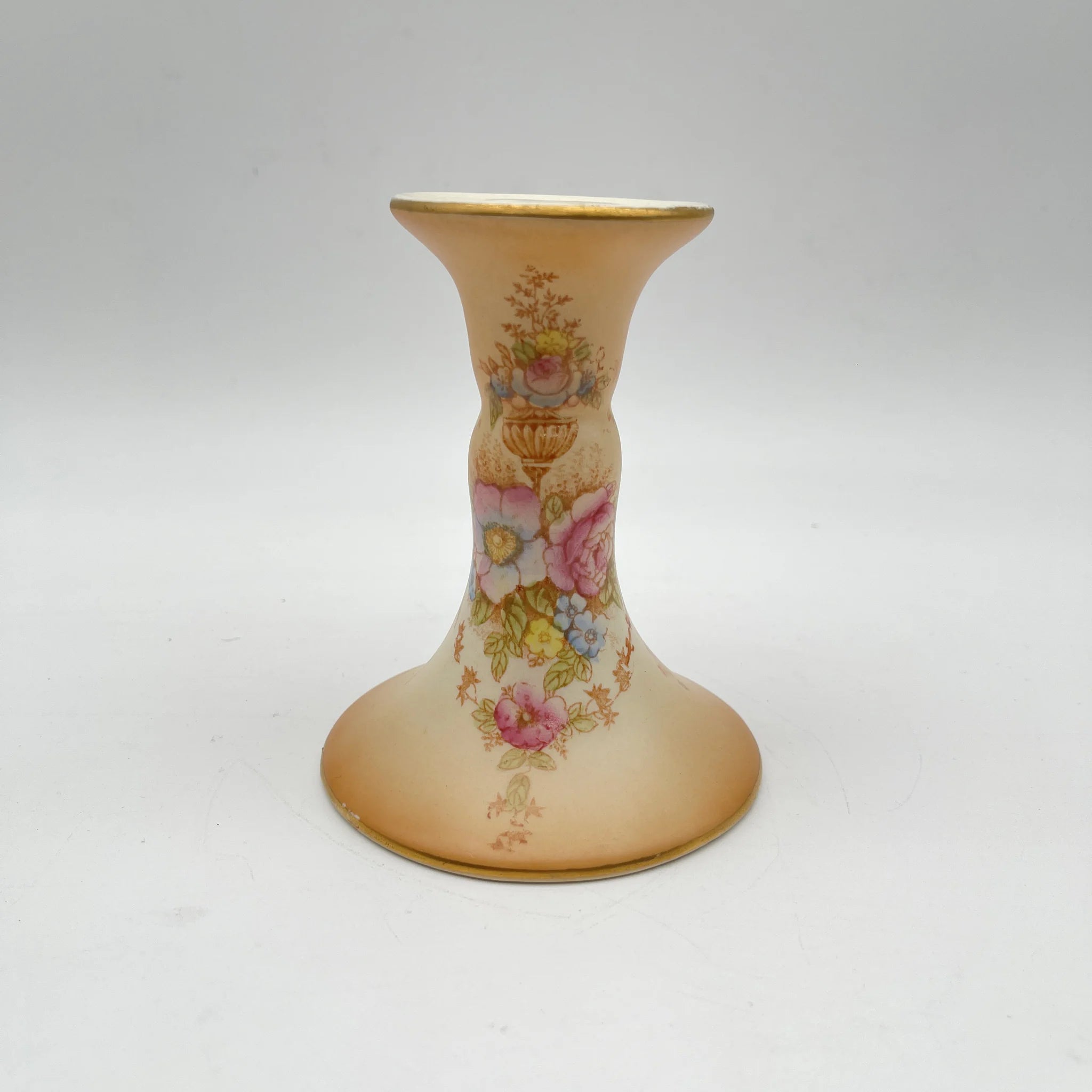 【アンティーク】 シュガーキャスター (砂糖入れ) / Crown Devon (クラウンデボン) / Spring / 1910-1920年代 / 陶器 / イギリス / 銅板転写, 手彩色 金彩