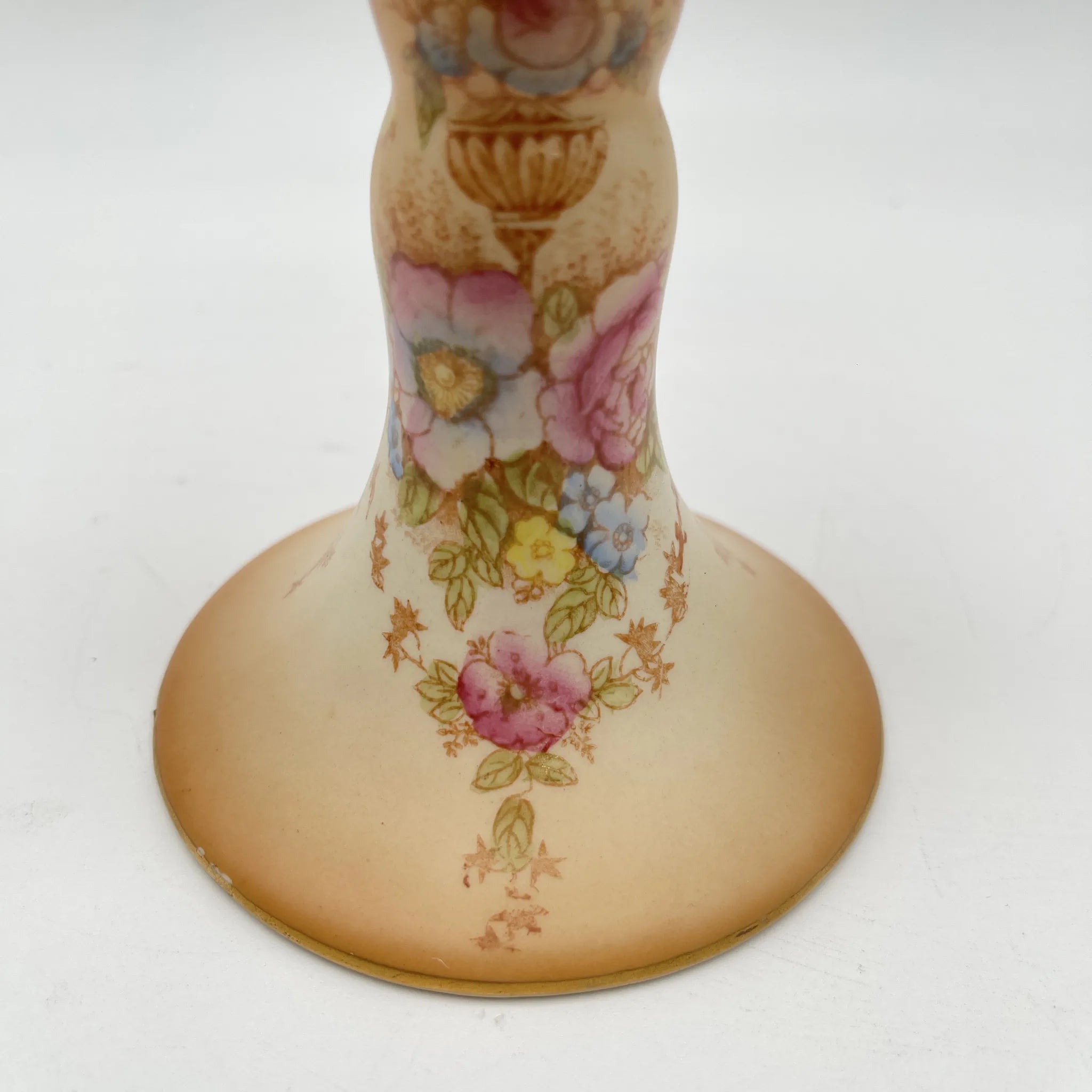 【アンティーク】 シュガーキャスター (砂糖入れ) / Crown Devon (クラウンデボン) / Spring / 1910-1920年代 / 陶器 / イギリス / 銅板転写, 手彩色 金彩