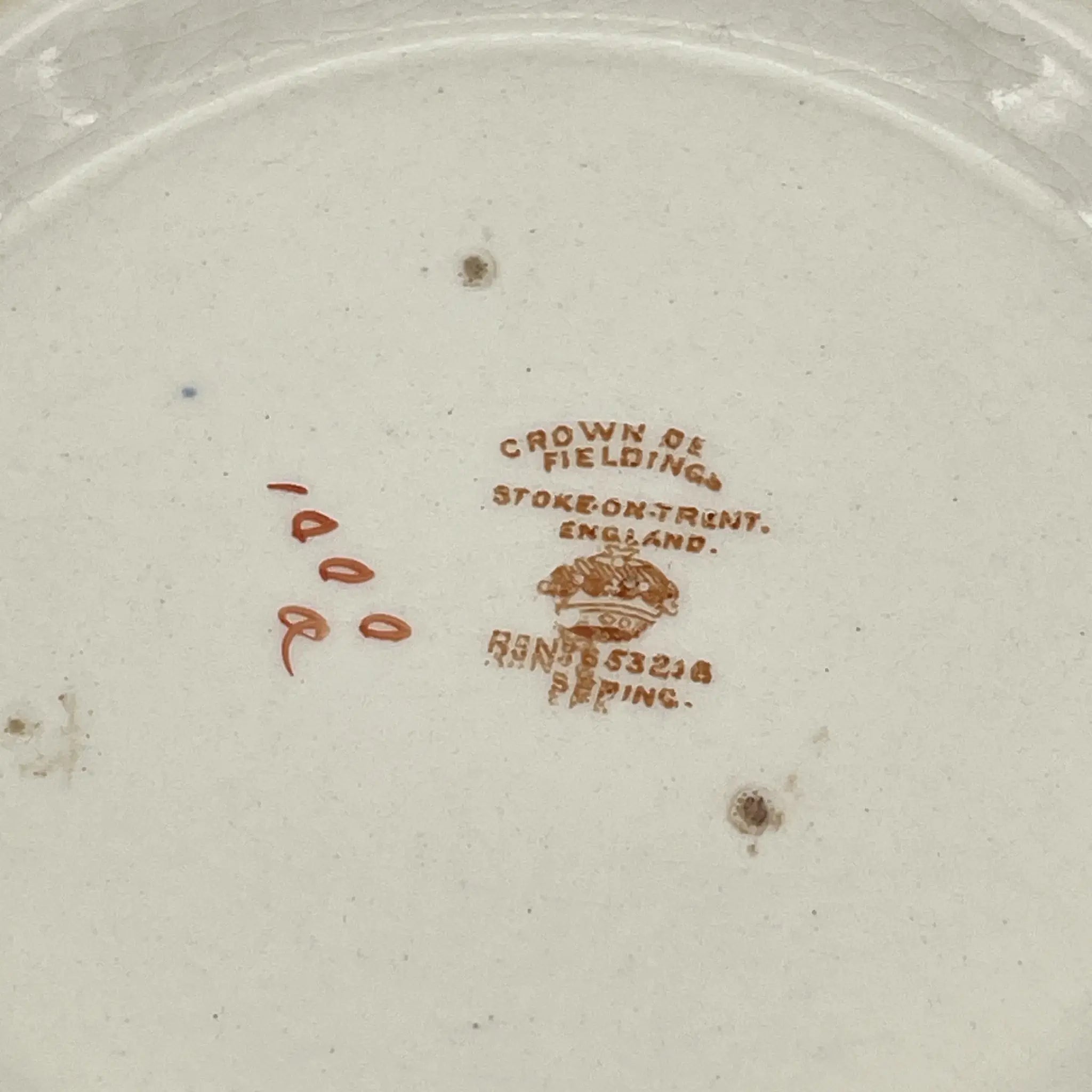 【アンティーク】 ソープディッシュ / Crown Devon (クラウンデボン) / Spring / 1910-1920年代 / 陶器 / イギリス / 銅板転写, 手彩色 金彩