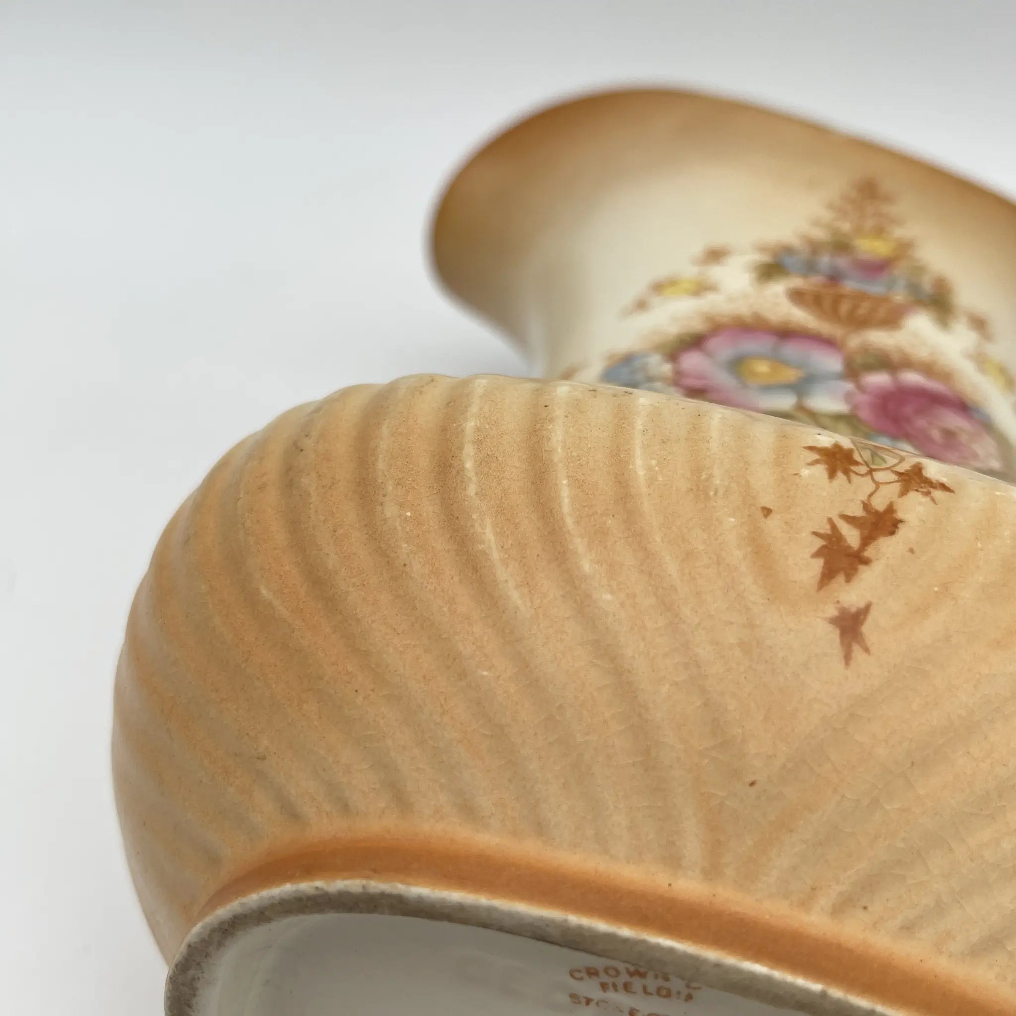 【アンティーク】 ジャグ (水差し) / Crown Devon (クラウンデボン) / Spring / 1910-1920年代 / 陶器 / イギリス / 銅板転写, 手彩色 金彩