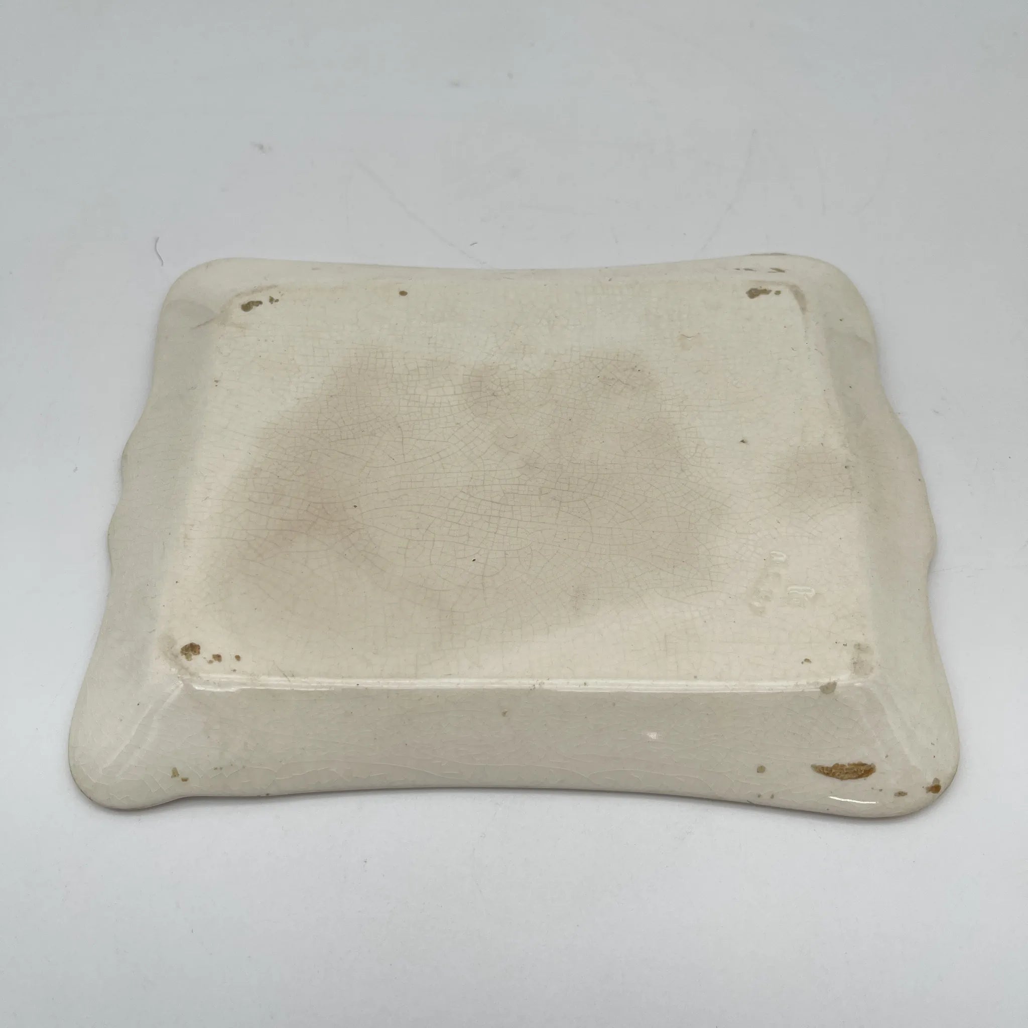 【アンティーク】 チーズ・バターディッシュ (チーズ・バターケース) / Crown Devon (クラウンデボン) / Spring / 1910-1920年代 / 陶器 / イギリス / 銅板転写, 手彩色 金彩