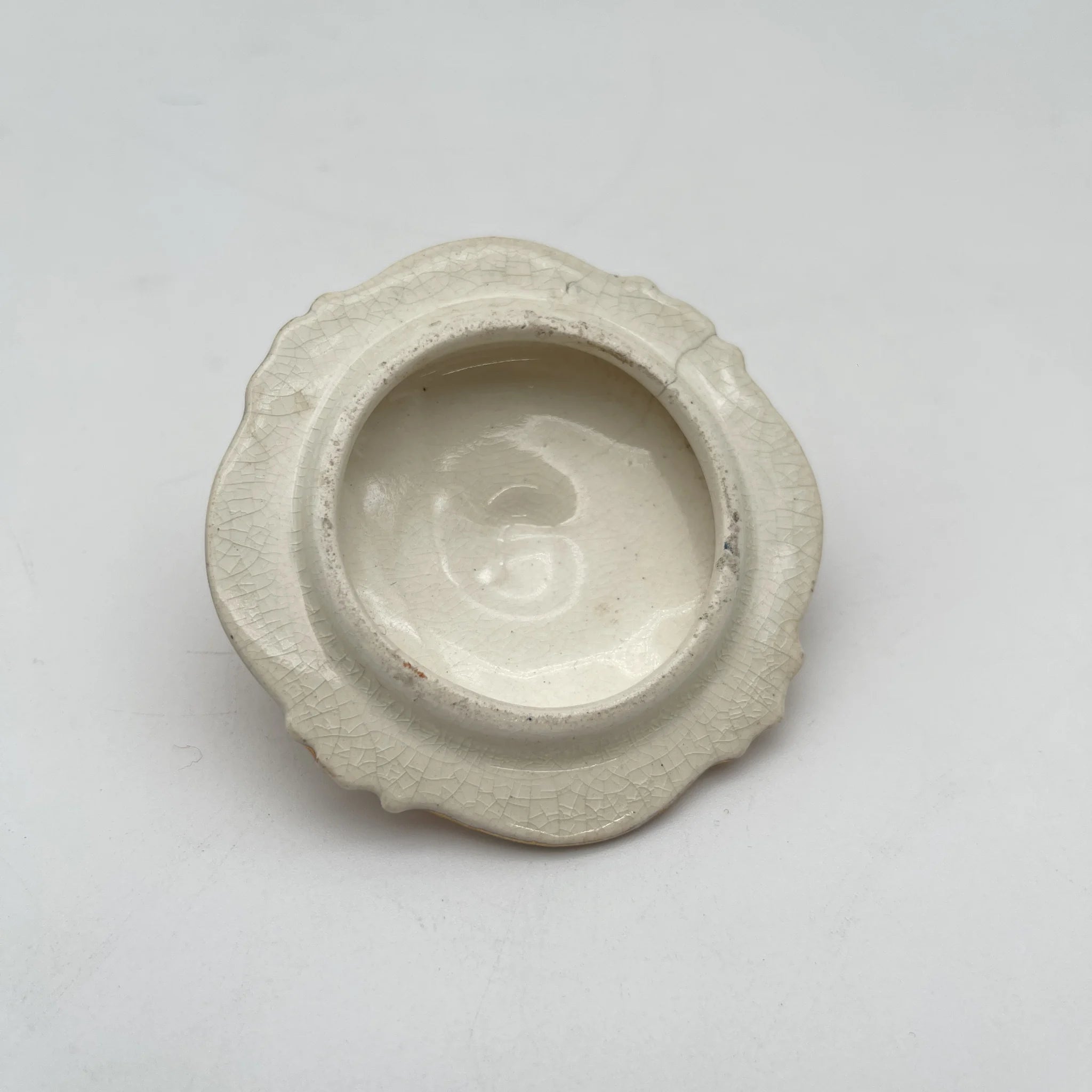 【アンティーク】 ポプリポット (小物入れ) / Crown Devon (クラウンデボン) / 1910-1920年代 (推定) / 陶器 / イギリス / 銅板転写, 手彩色 金彩