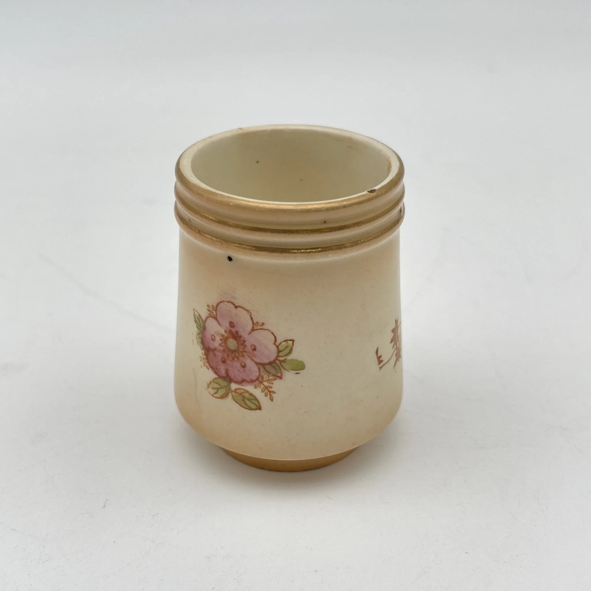 【アンティーク】 調味料入れ3P+スタンド付 / Crown Devon (クラウンデボン) / Spring / 1910-1920年代 / 陶器 / イギリス / ソルトシェーカー, ペッパーポット, マスタードポット