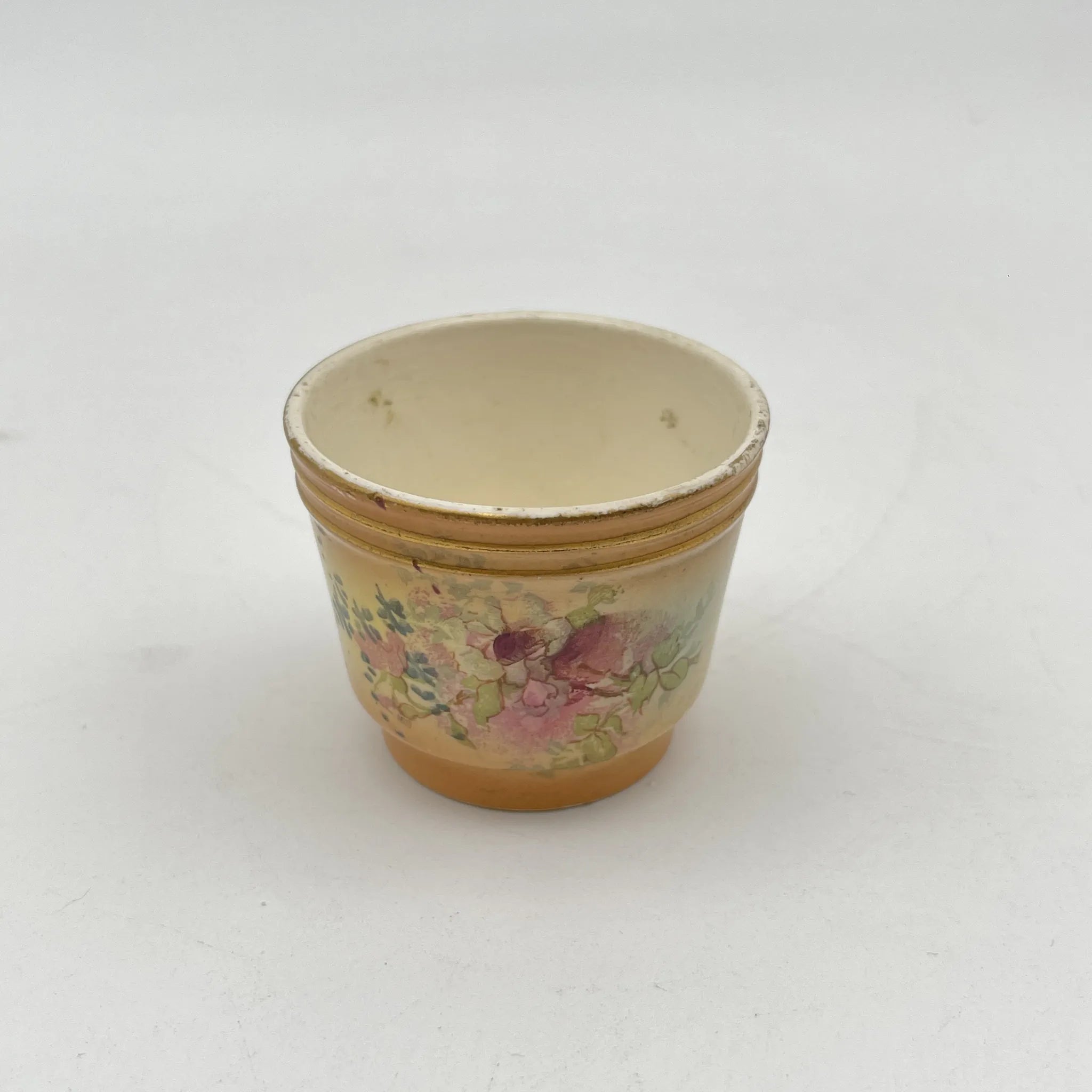 【アンティーク】 調味料入れ3P+スタンド付 / Crown Devon (クラウンデボン) / Spring / 1910-1920年代 / 陶器 / イギリス / ソルトシェーカー, ペッパーポット, マスタードポット