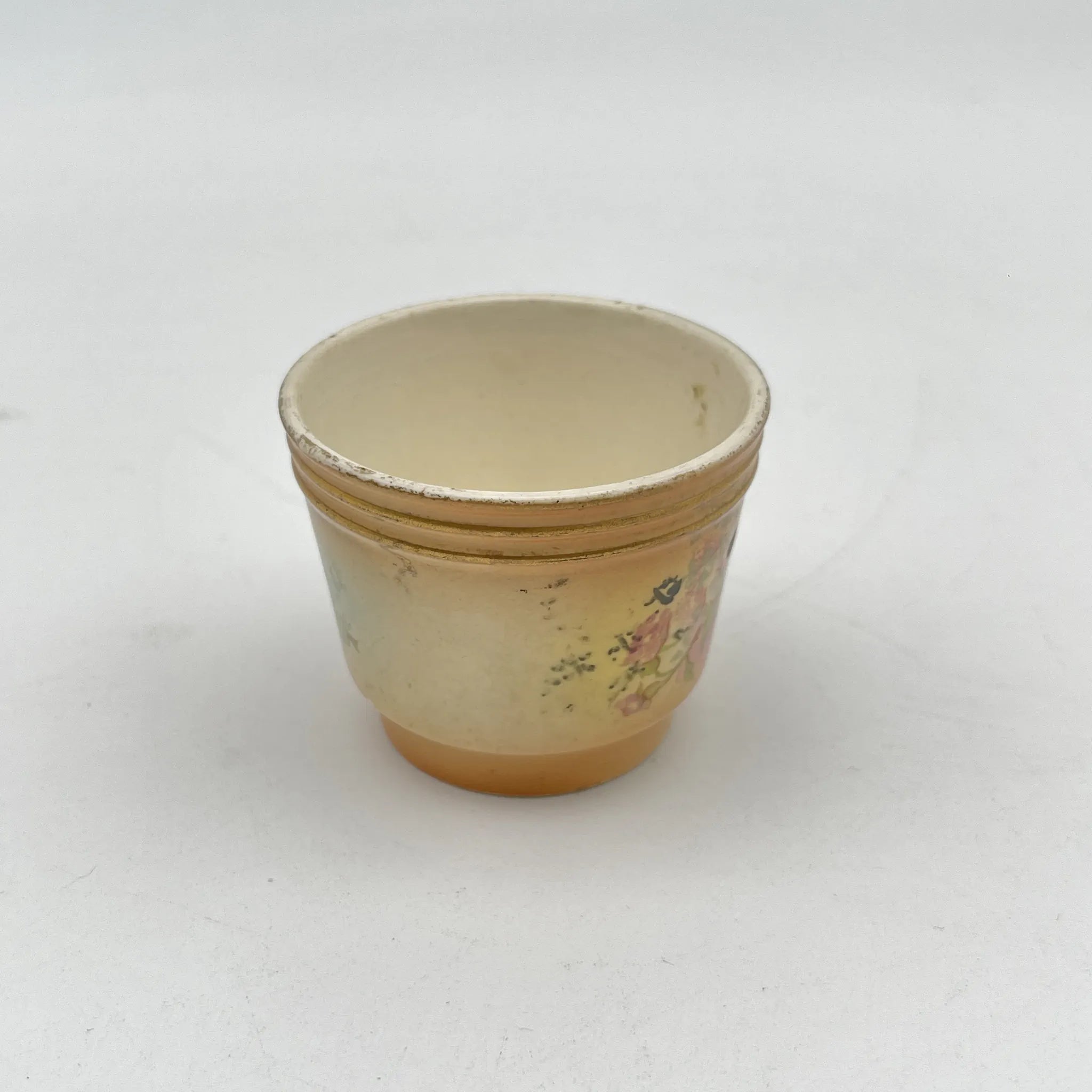 【アンティーク】 調味料入れ3P+スタンド付 / Crown Devon (クラウンデボン) / Spring / 1910-1920年代 / 陶器 / イギリス / ソルトシェーカー, ペッパーポット, マスタードポット