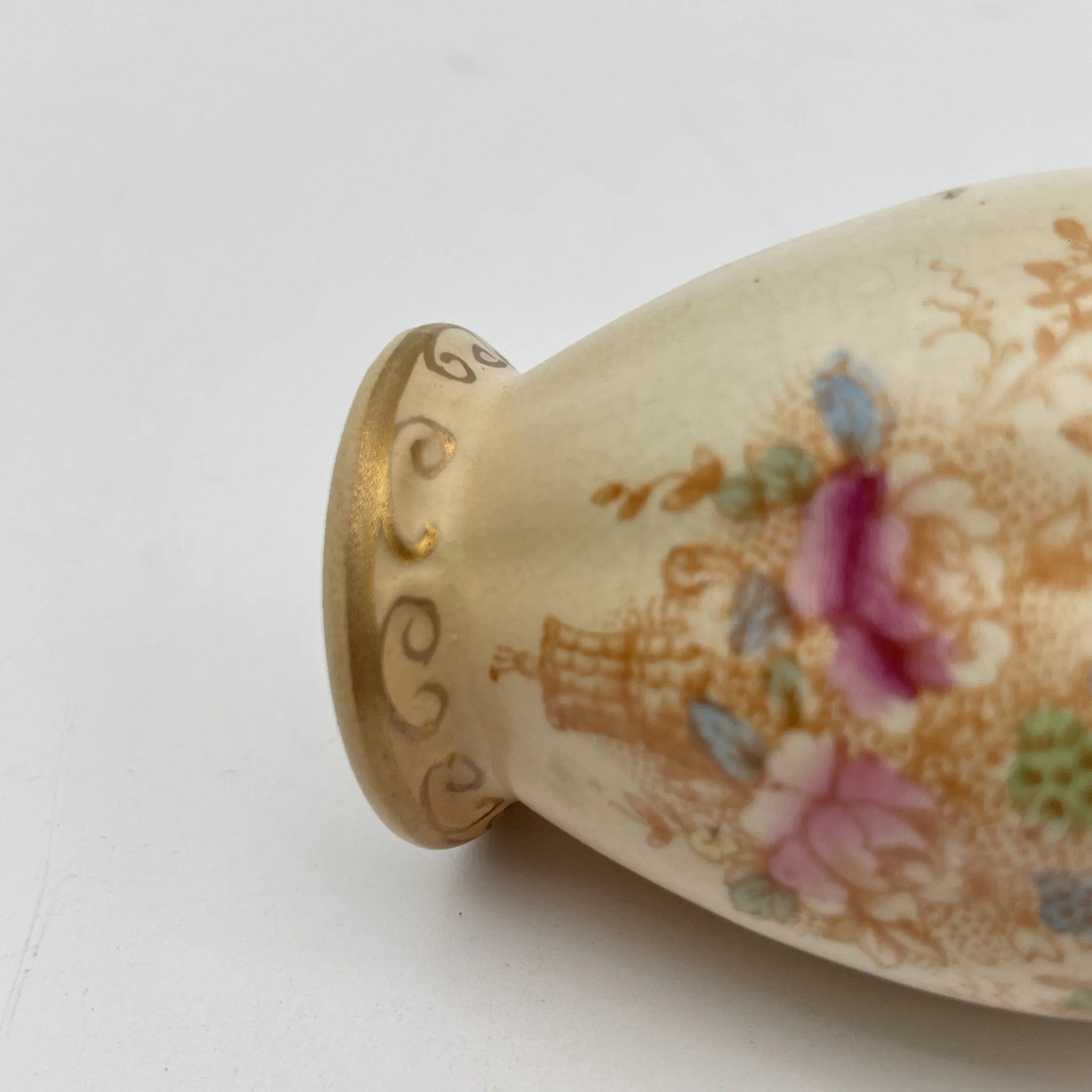 【アンティーク】 調味料入れ3P+スタンド付 / Crown Devon (クラウンデボン) / Spring / 1910-1920年代 / 陶器 / イギリス / ソルトシェーカー, ペッパーポット, マスタードポット