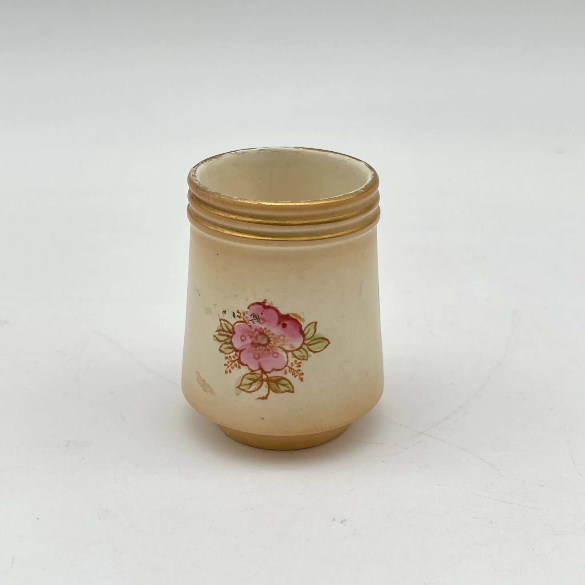 【アンティーク】 調味料入れ3P+スタンド付 / Crown Devon (クラウンデボン) / Spring / 1910-1920年代 / 陶器 / イギリス / ソルトシェーカー, ペッパーポット, マスタードポット