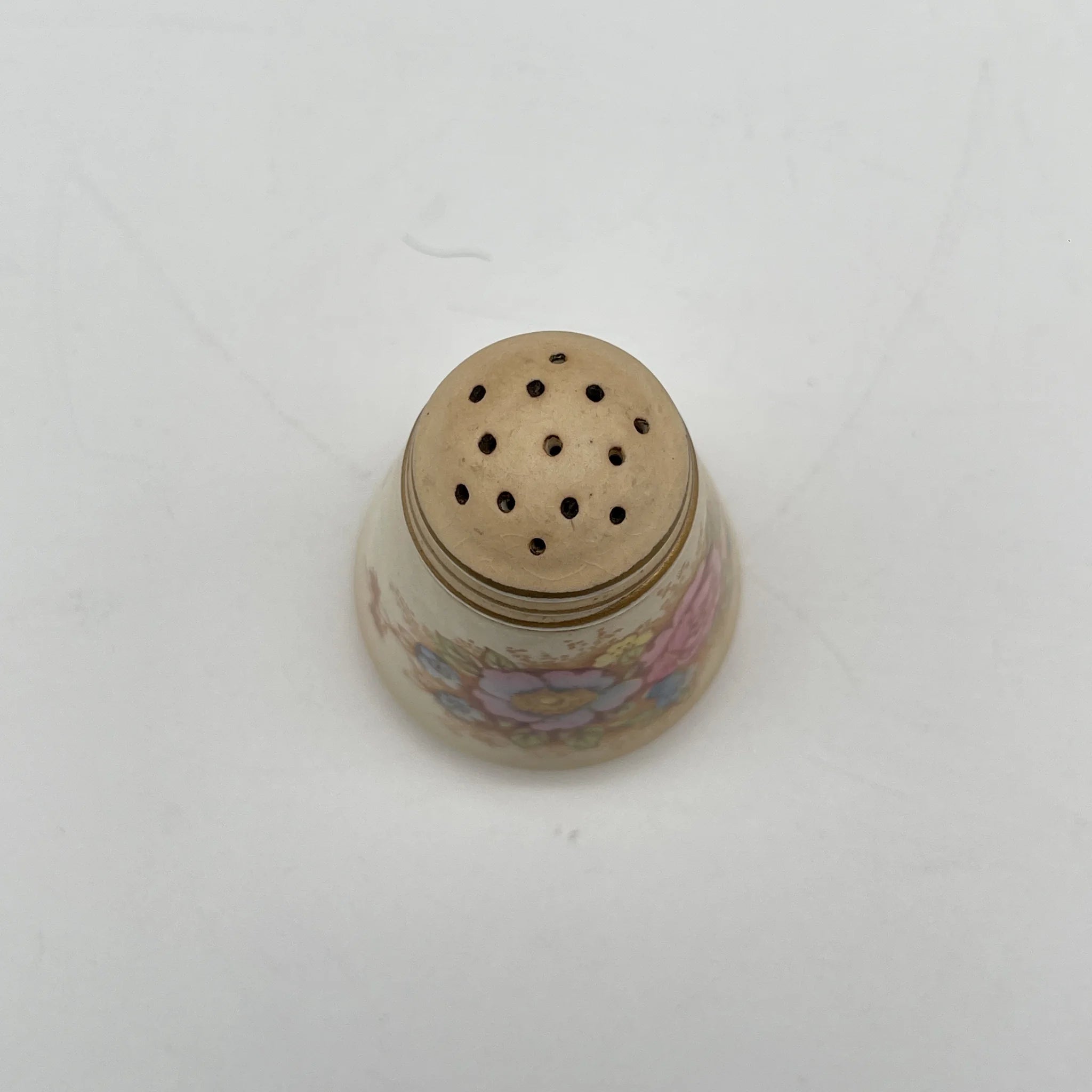 【アンティーク】 調味料入れ3P+スタンド付 / Crown Devon (クラウンデボン) / Spring / 1910-1920年代 / 陶器 / イギリス / ソルトシェーカー, ペッパーポット, マスタードポット