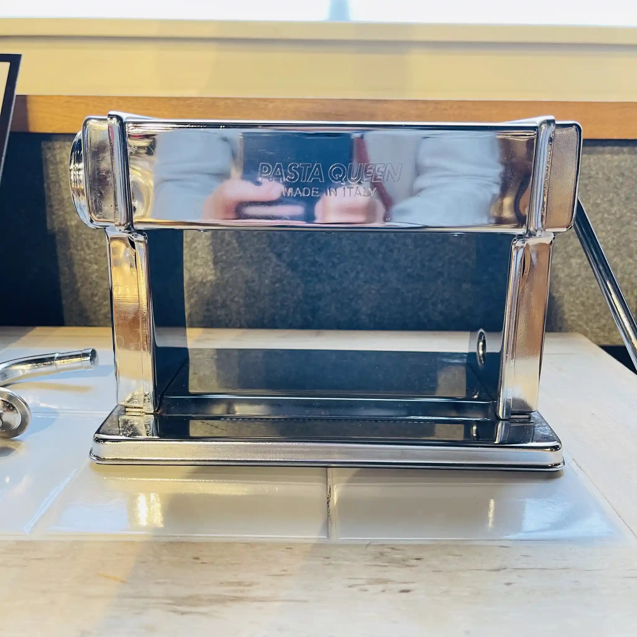 【リユース】 パスタメーカー / PASTA QUEEN / イタリア / 固定用 クランプ付き未使用
