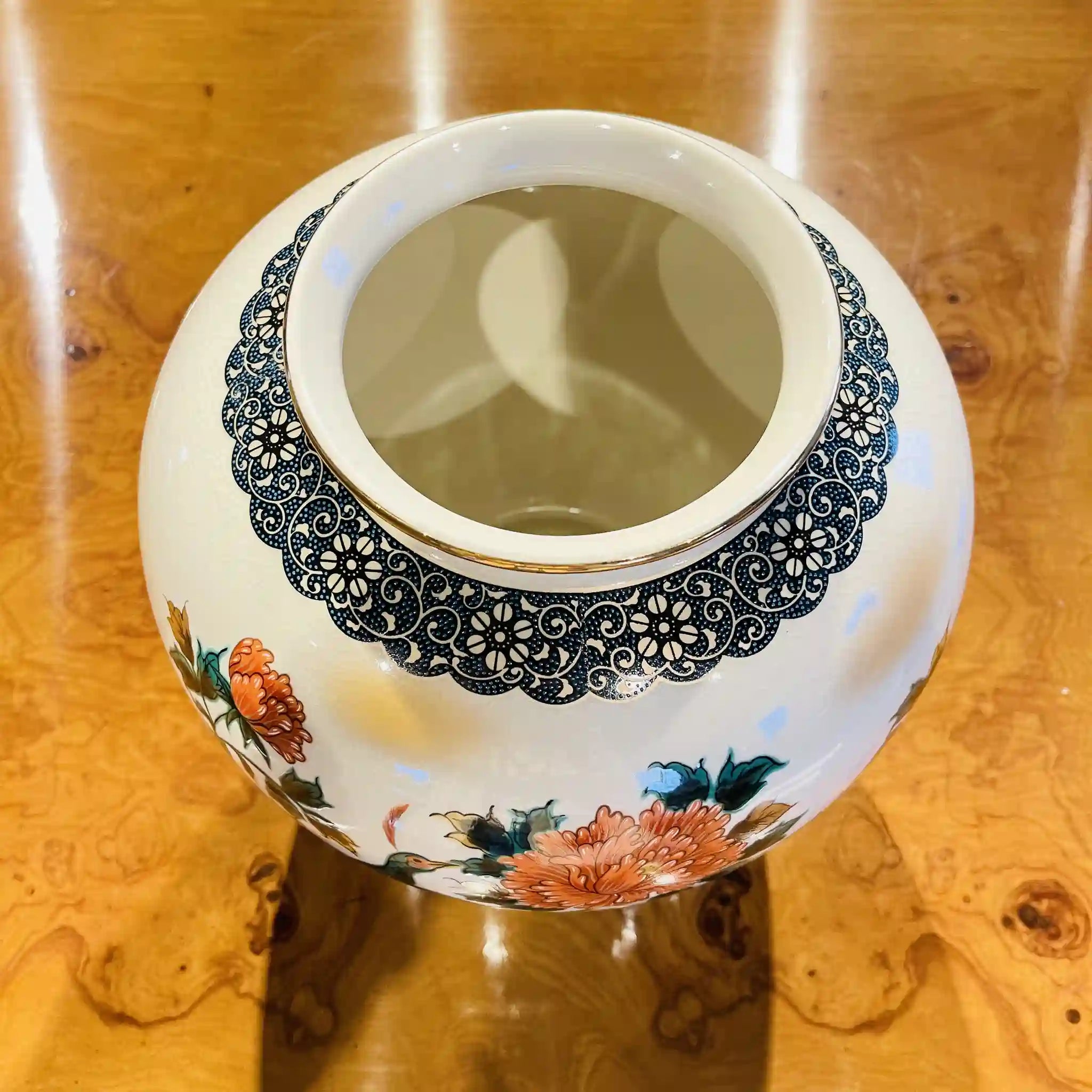 【骨董品】 花鳥花瓶 / 永楽 / 九谷焼