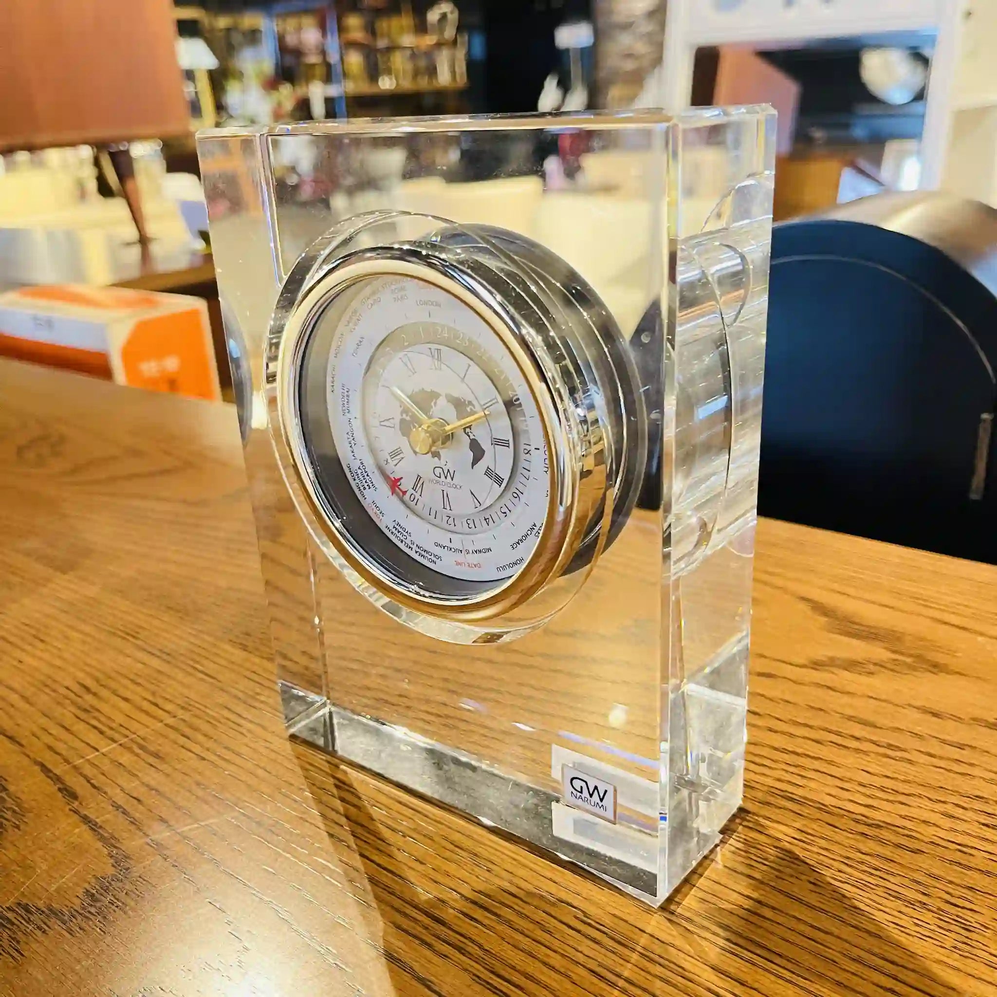 【リユース】 世界時計 / NARUMI GLASS WORKS / 箱有り、未使用