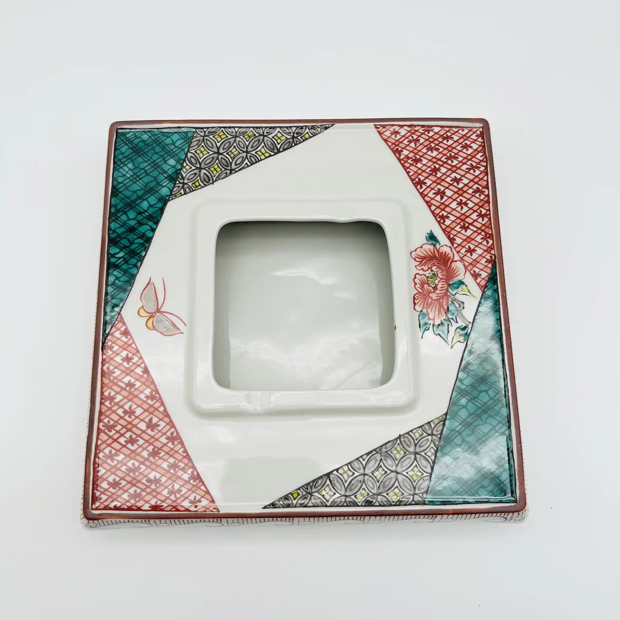 【リユース】 灰皿 / 清水作 / 九谷焼 / 陶磁器 / 日本 / 箱付き