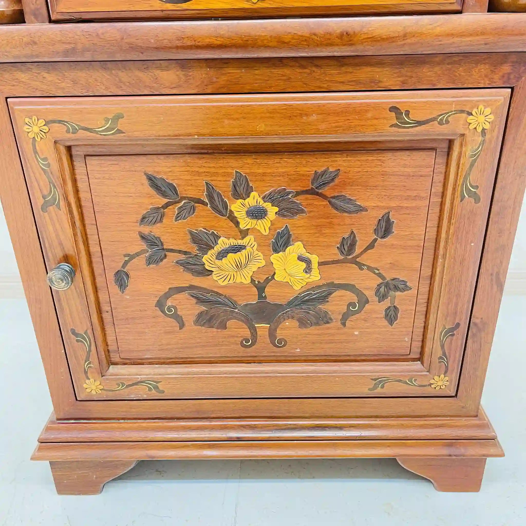 【リユース】 柱時計 / ドイツ / 象嵌(インレイ)