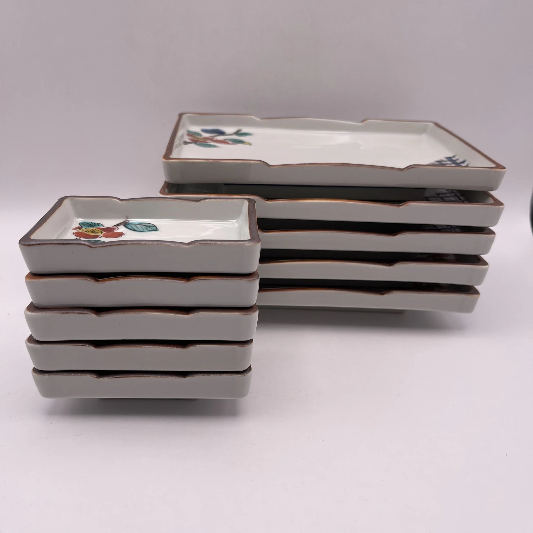 【リユース】 刺身揃 10P / 勝雄作 / 九谷焼 五客用 / 日本 / 箱付き