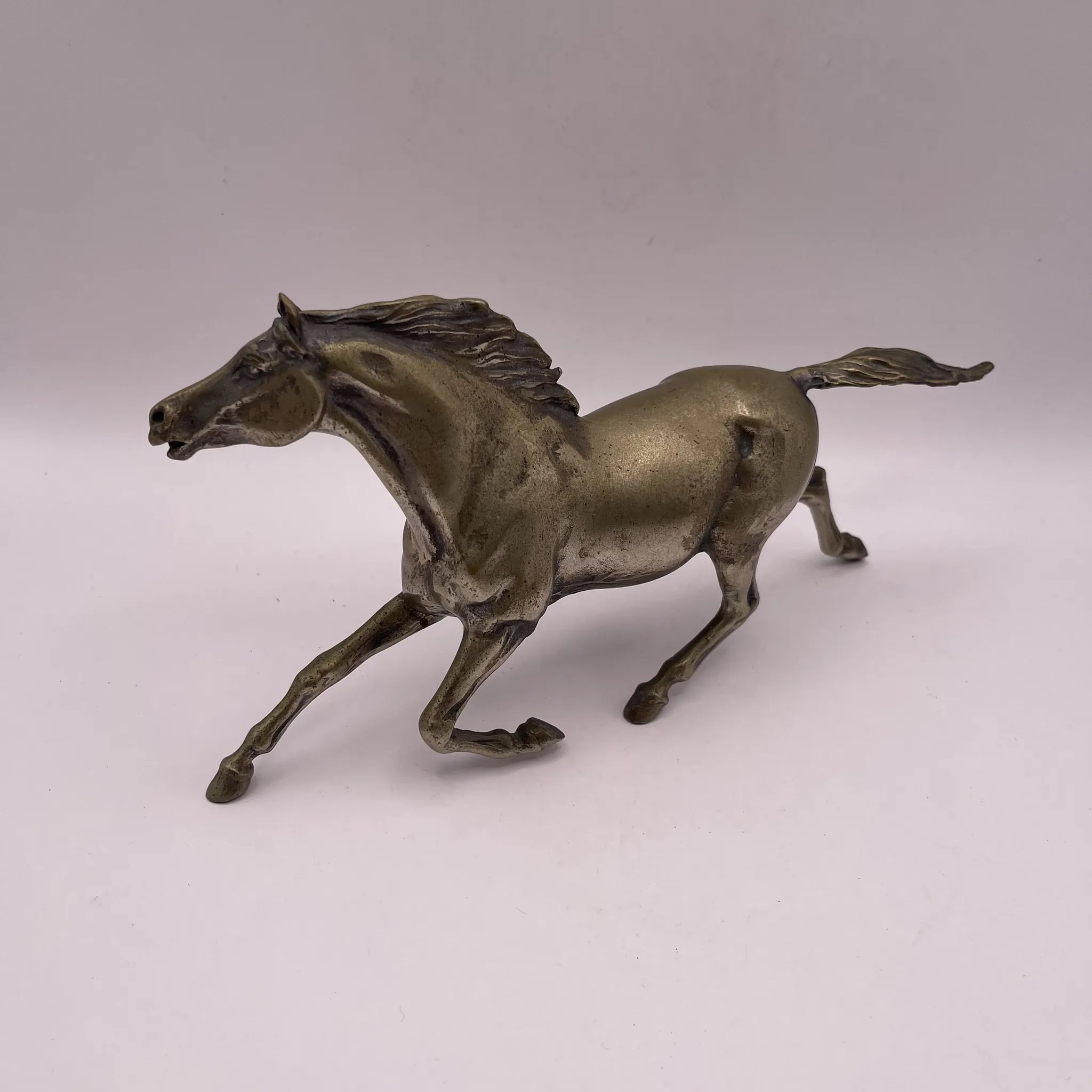 【リユース】 駿馬 / 高岡銅器 / 須賀月芳 / ニッケルシルバー / 日本 / 箱付き