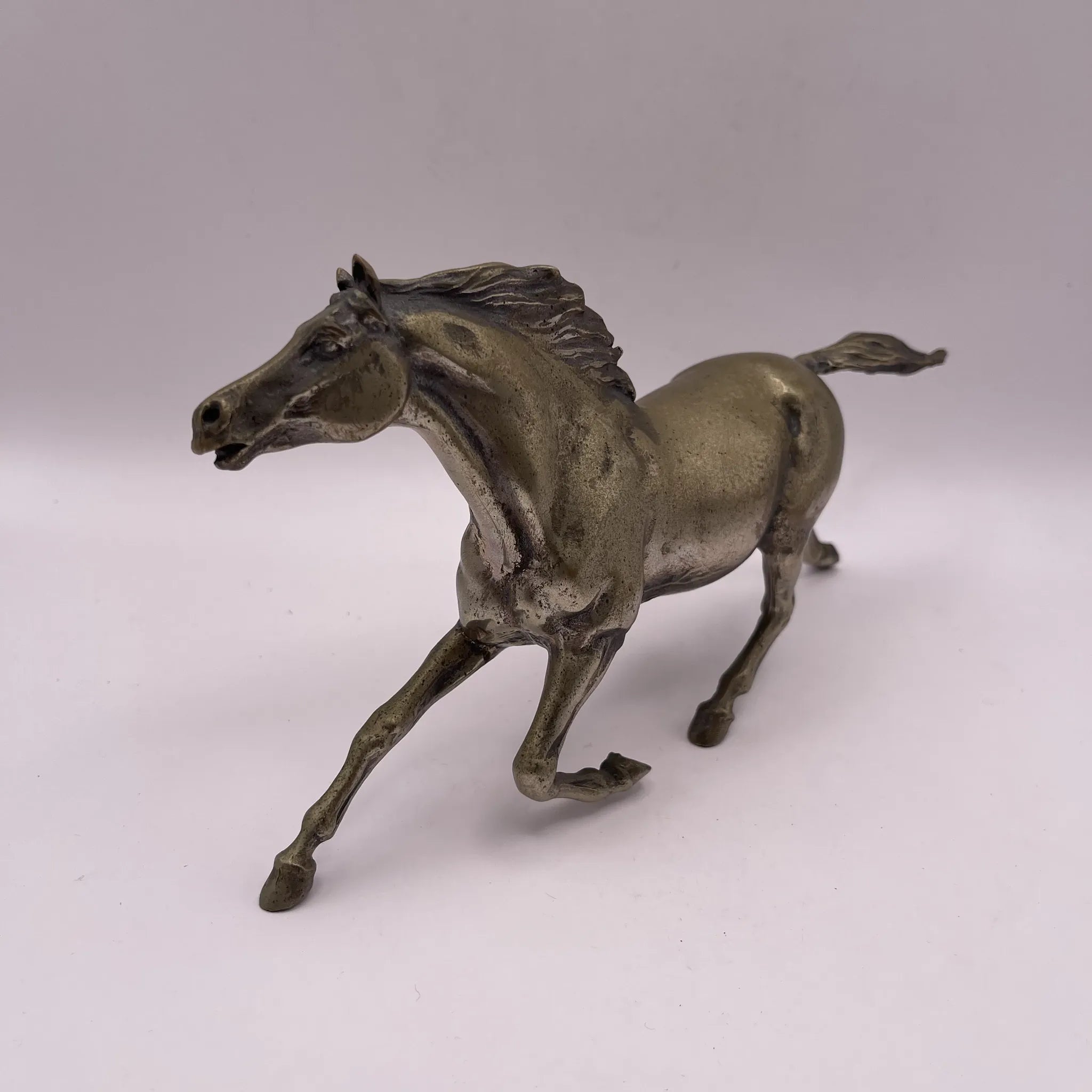 【リユース】 駿馬 / 高岡銅器 / 須賀月芳 / ニッケルシルバー / 日本 / 箱付き