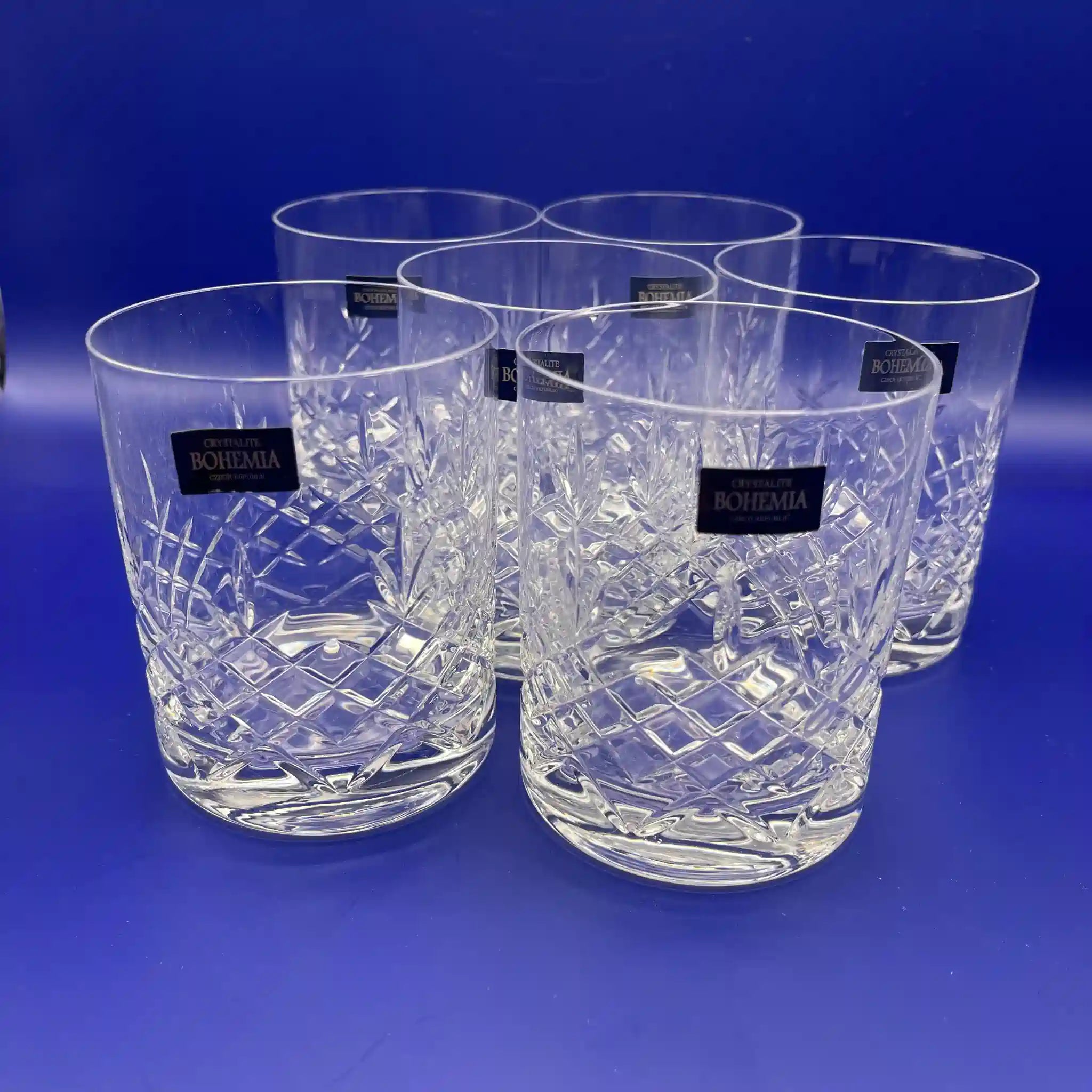 【リユース】 ロックグラス 6P / CRYSTALITE BOHEMIA(クリスタライト ボヘミア) / チェコ / 未使用 / 箱付き