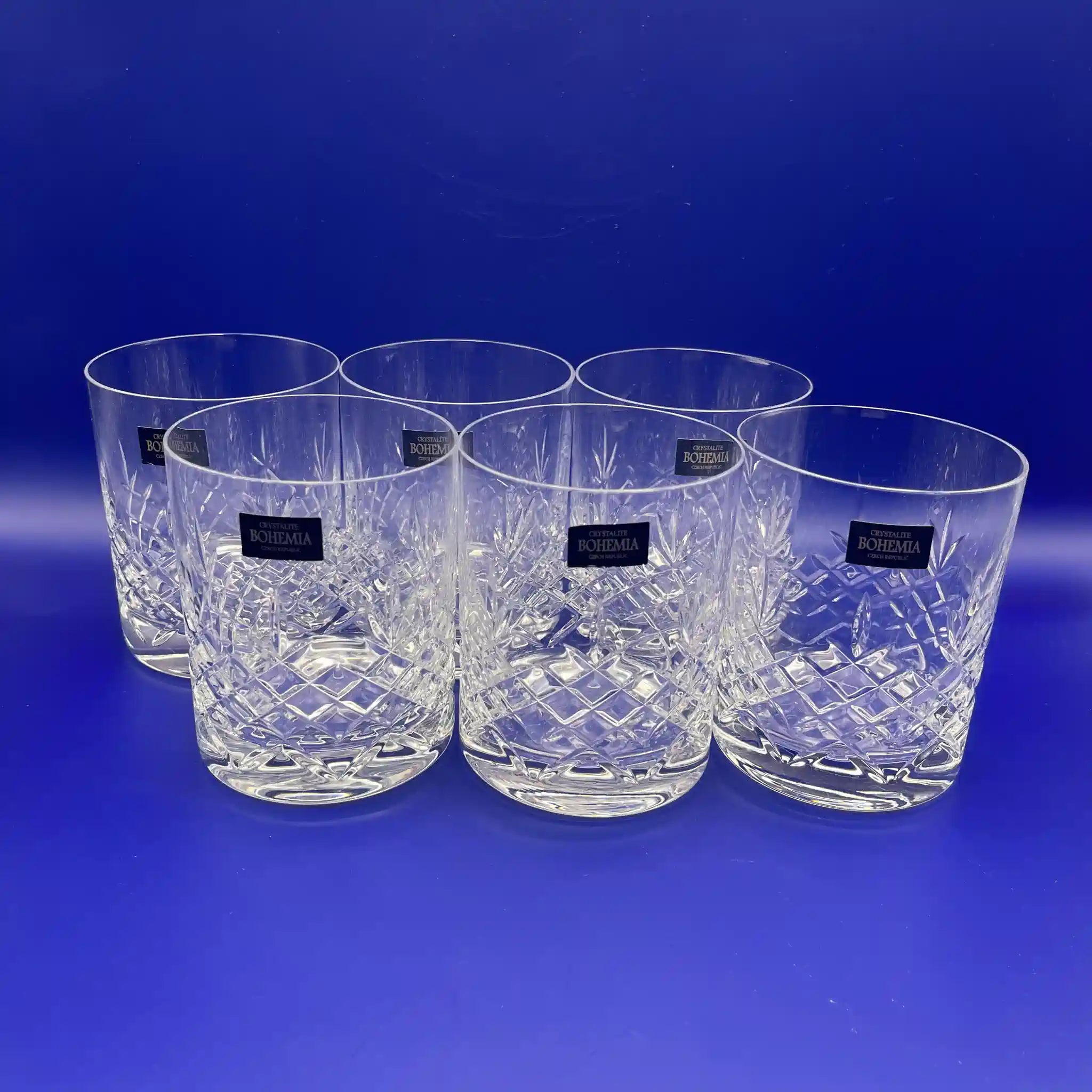 【リユース】 ロックグラス 6P / CRYSTALITE BOHEMIA(クリスタライト ボヘミア) / チェコ / 未使用 / 箱付き