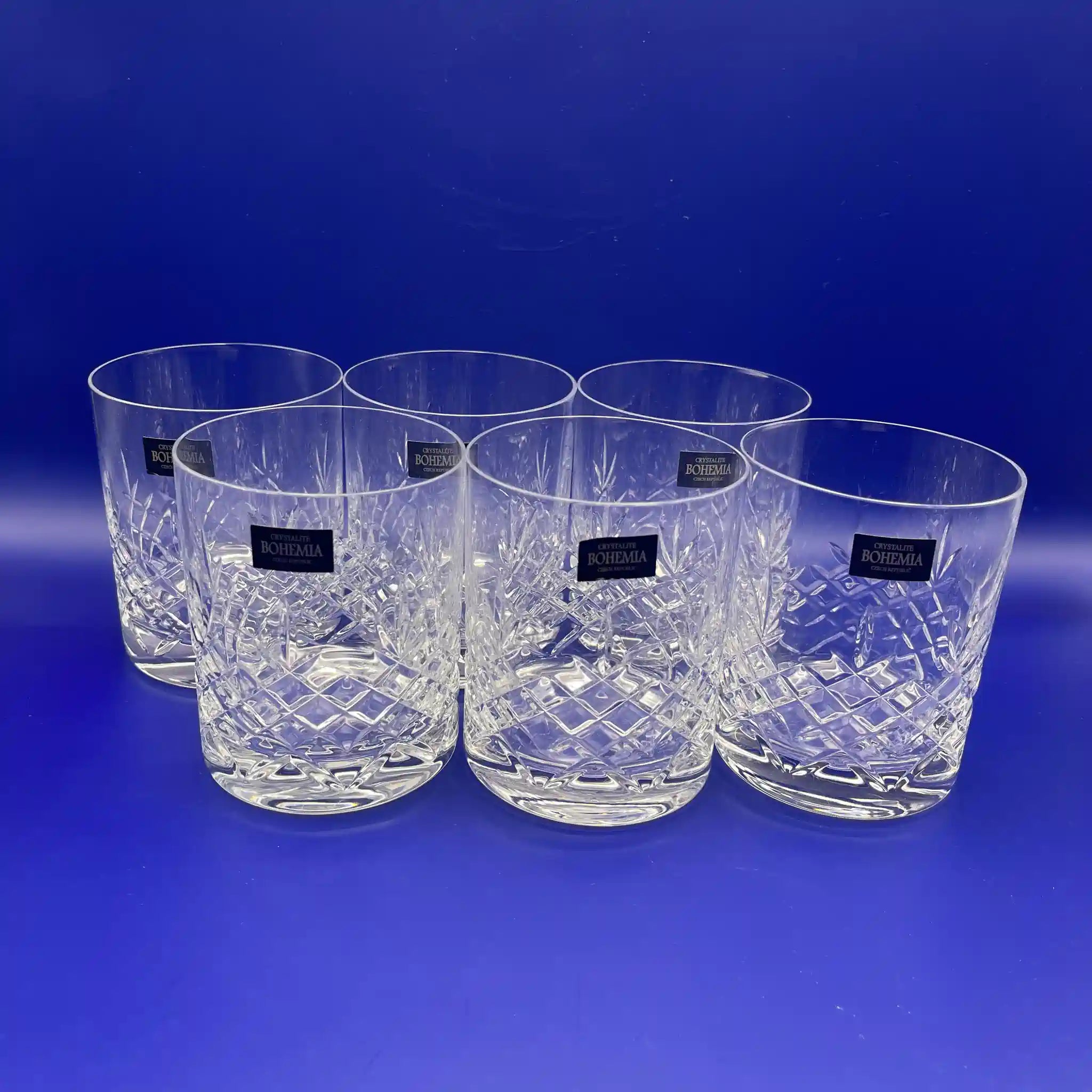 【リユース】 ロックグラス 6P / CRYSTALITE BOHEMIA(クリスタライト ボヘミア) / チェコ / 未使用 / 箱付き
