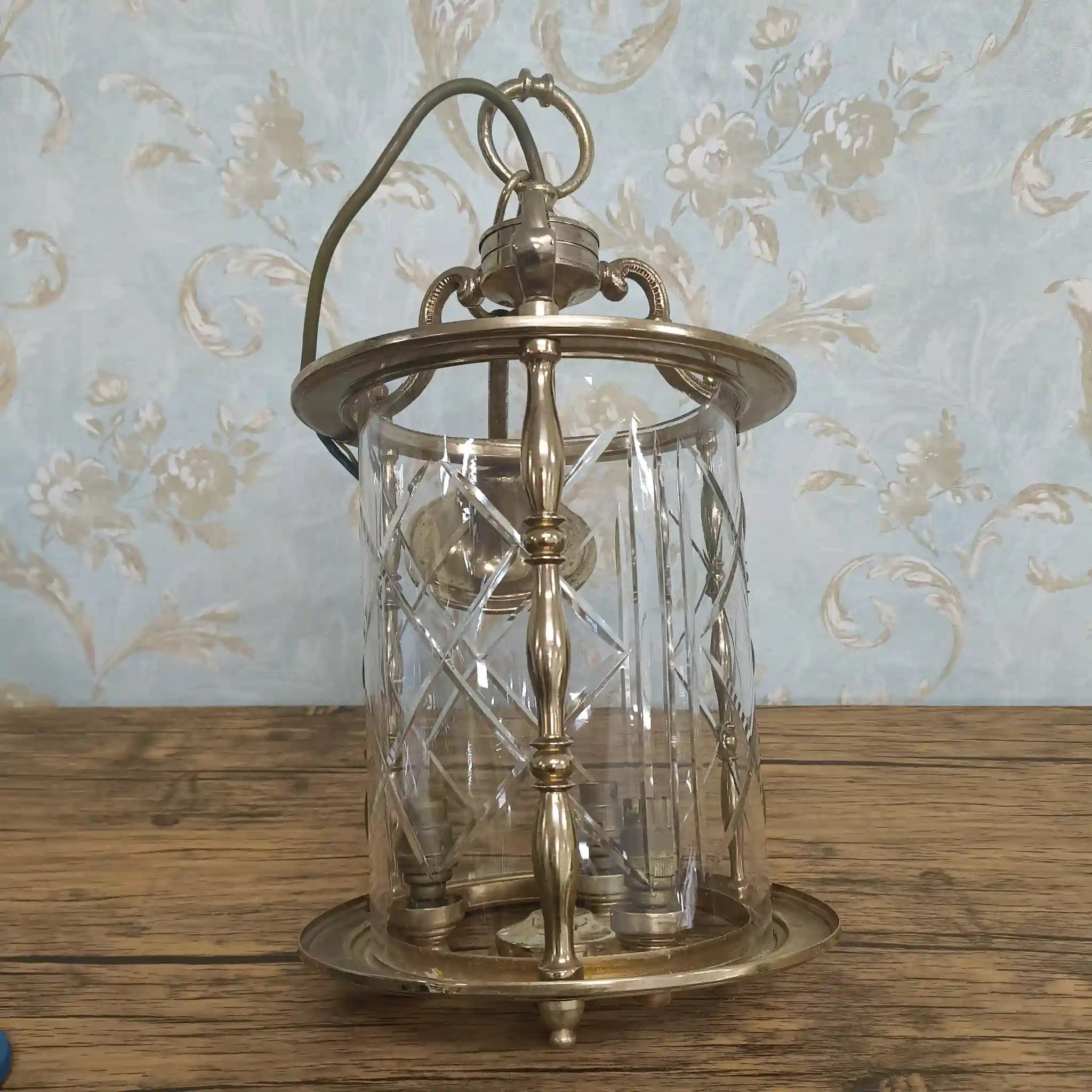 復古吊燈 / 英式 / 切割玻璃燈罩,燭台