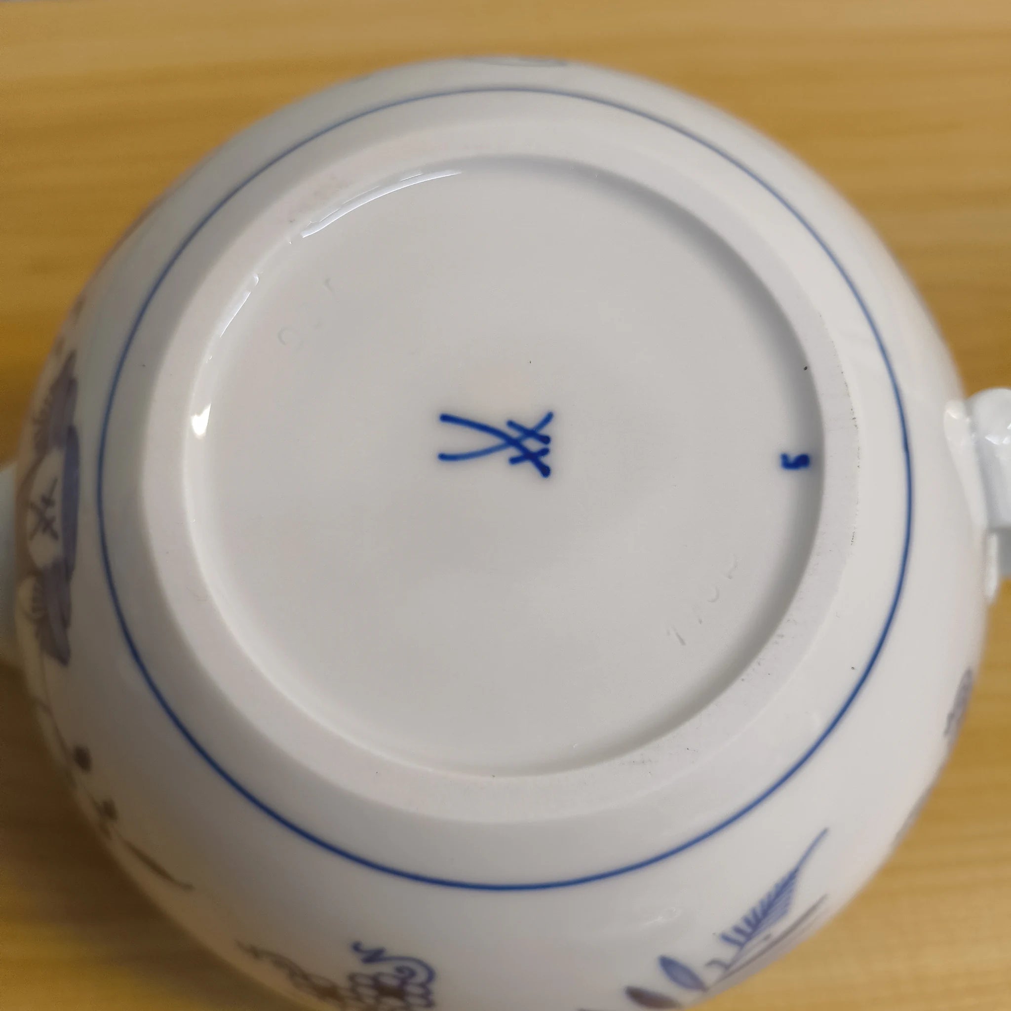 【リユース】 ティーセット (ティーポット, クリーマー, シュガーポット) / Meissen (マイセン) / Blue Onion / 推定20C後期 / 磁器 / ドイツ