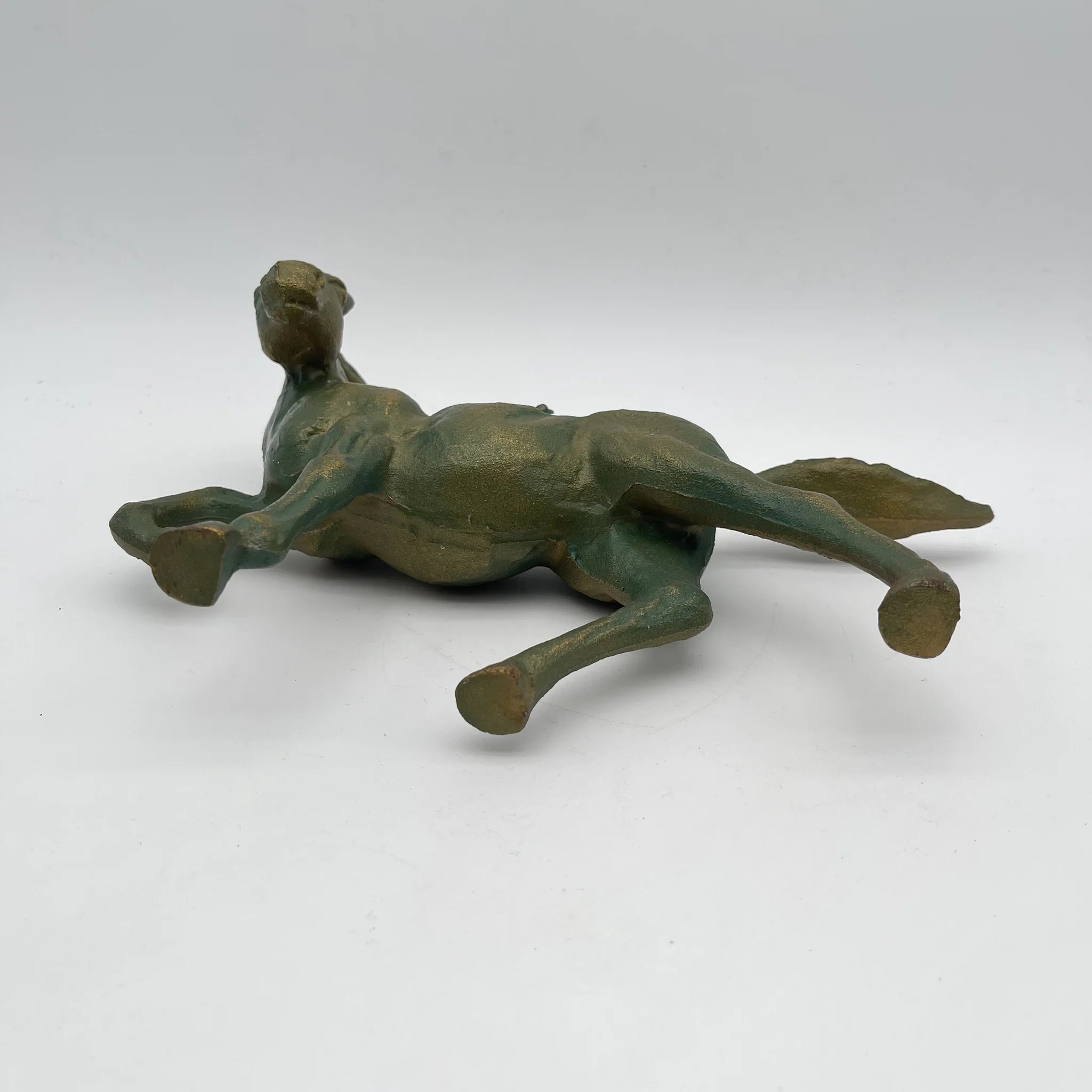 【リユース】 親仔馬ブロンズ像 / 高岡銅器 / 二口金一”母情”