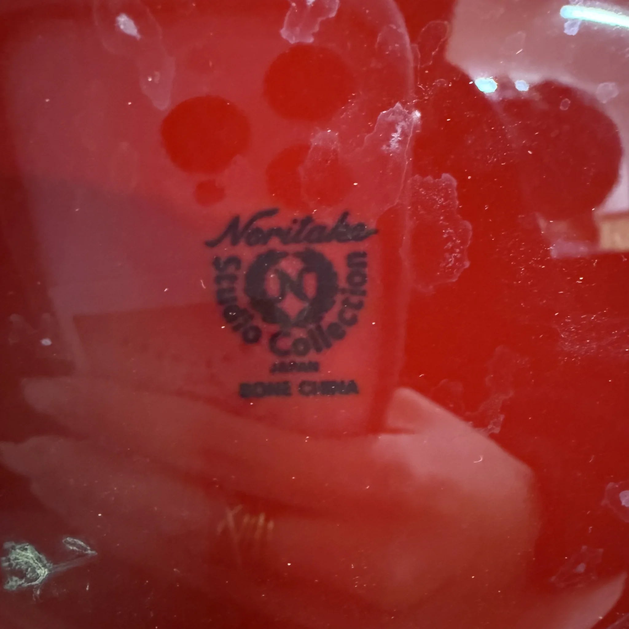 【リユース】 花瓶 / ノリタケ(Noritake) / 辰砂(しんしゃ) / Bone China / 日本 / 還元焼成, 瑞鳥双耳