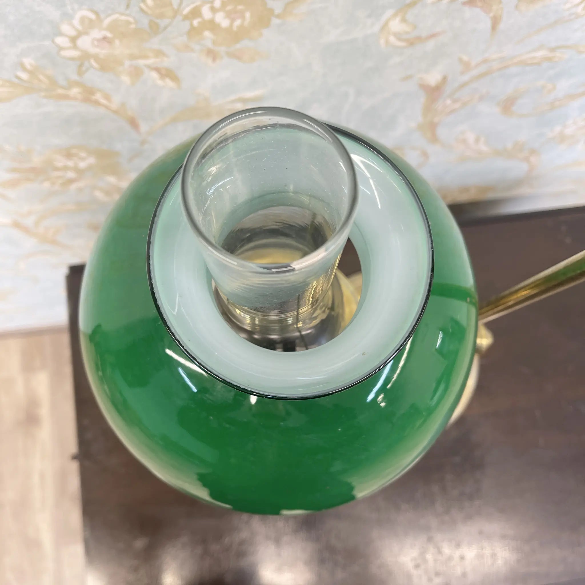 【古董】油灯/维多利亚风格/ 19世纪末-20世纪初(估计)/黄铜/英国/学生灯