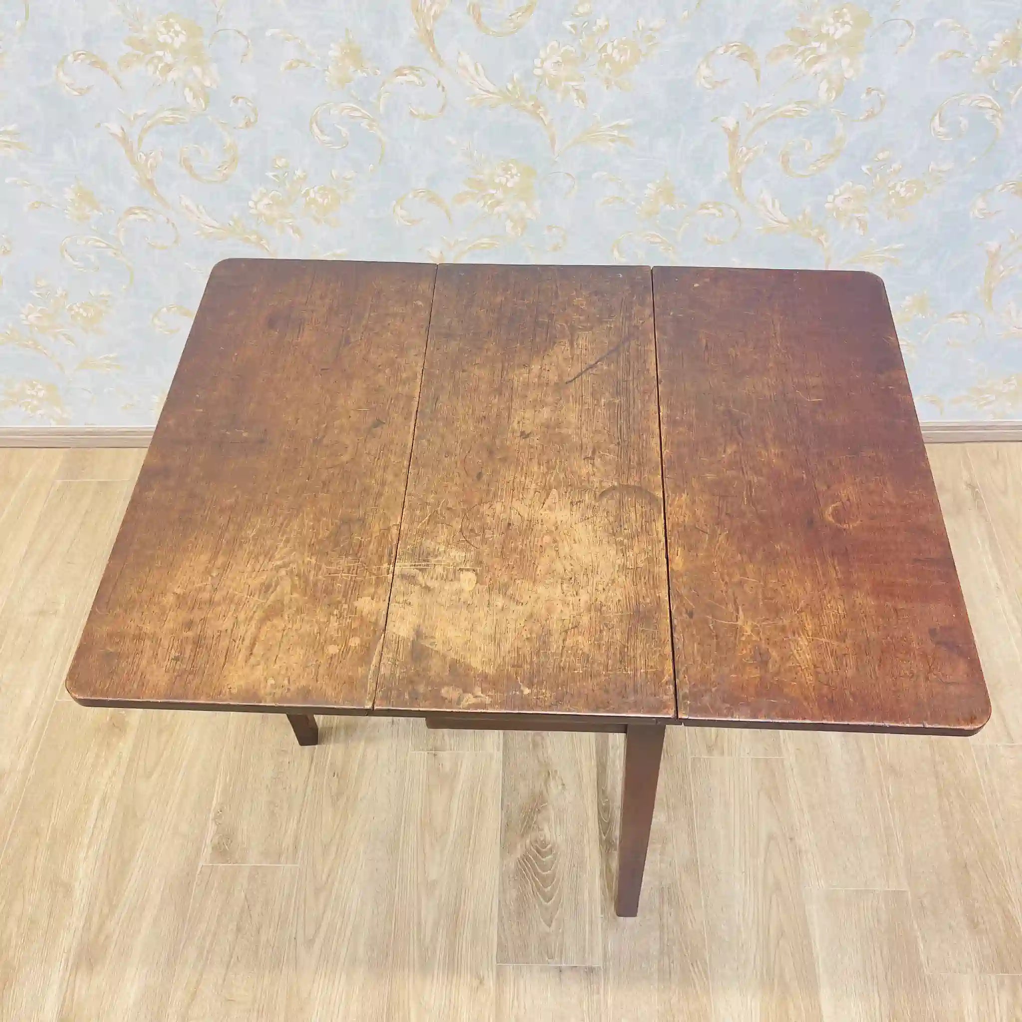 【アンティーク】 ドロップリーフテーブル / カントリースタイル / 19世紀末〜20世紀初頭 / ビーチ材 / イギリス