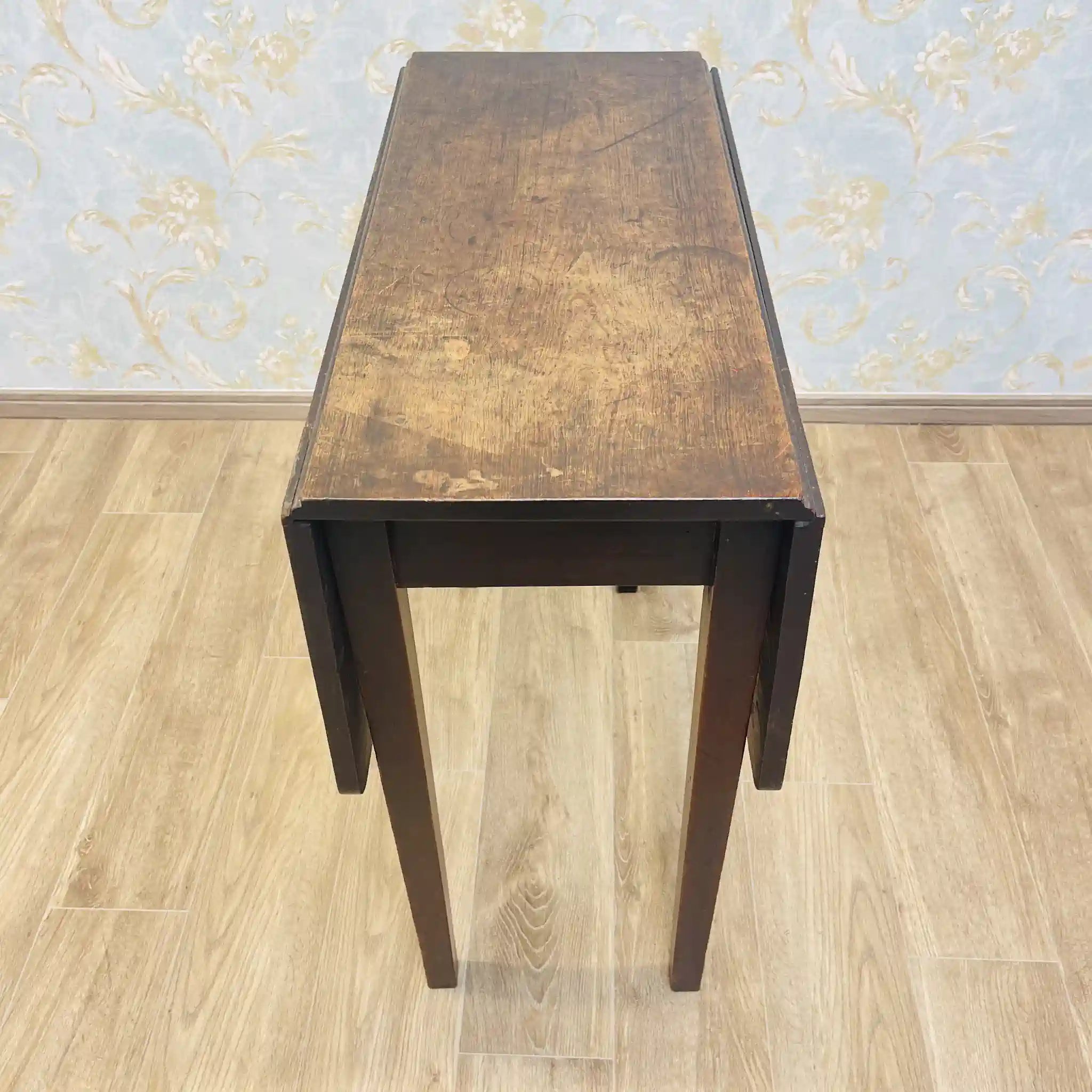 【アンティーク】 ドロップリーフテーブル / カントリースタイル / 19世紀末〜20世紀初頭 / ビーチ材 / イギリス