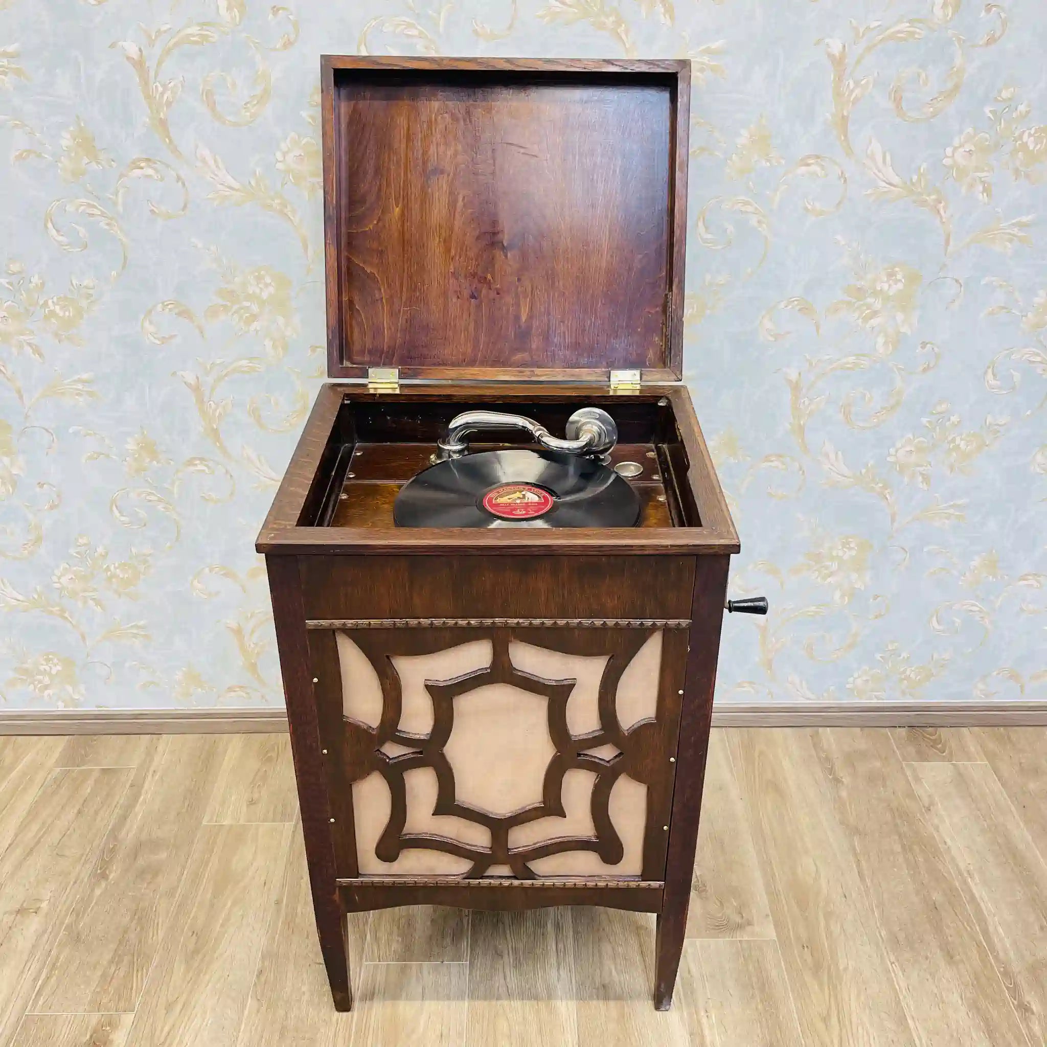 Antique Gramophone / Art Deco / 1910-1930s / Oak / British