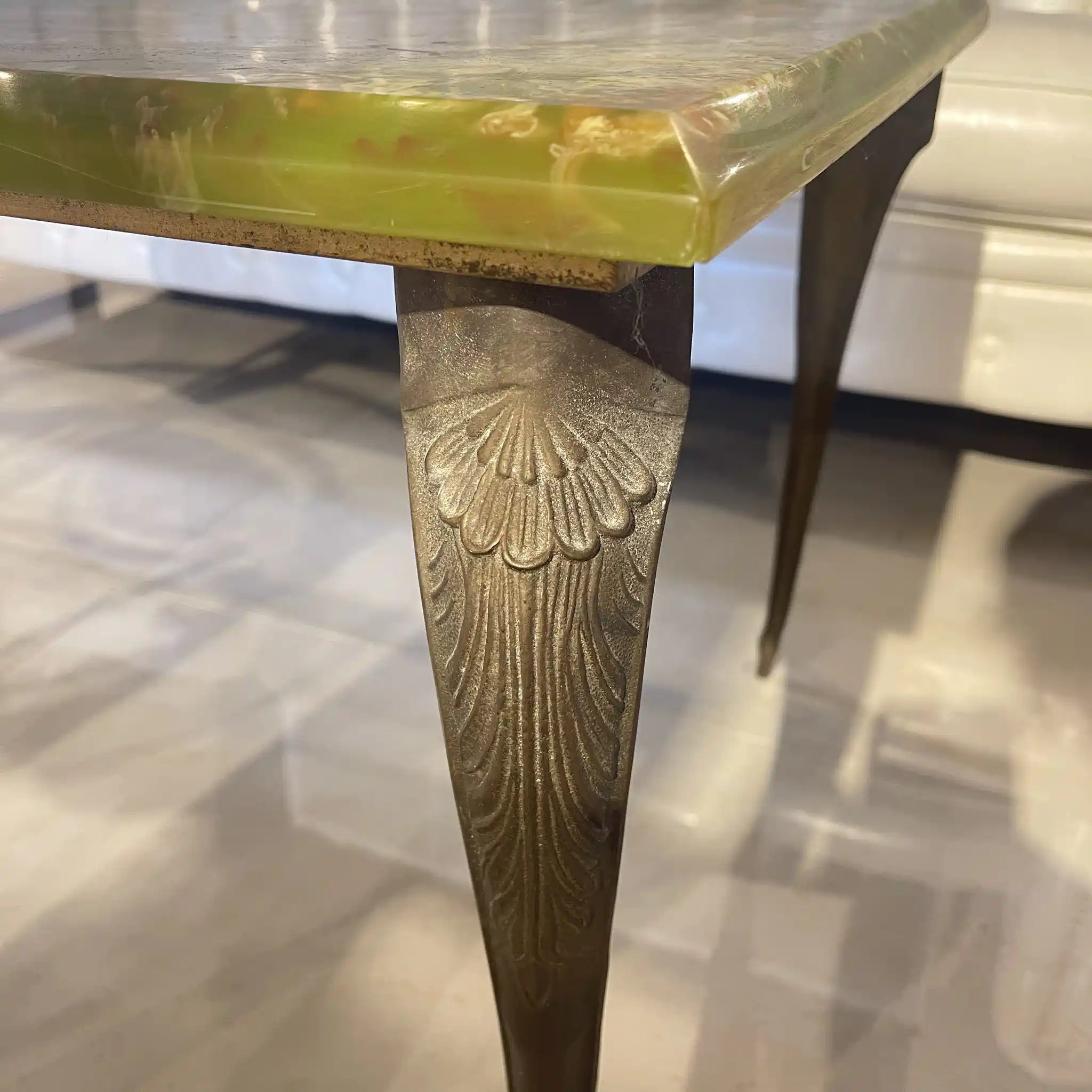 【アンティーク】 アンティーク カフェテーブル / オニキス風 / イギリス直輸入