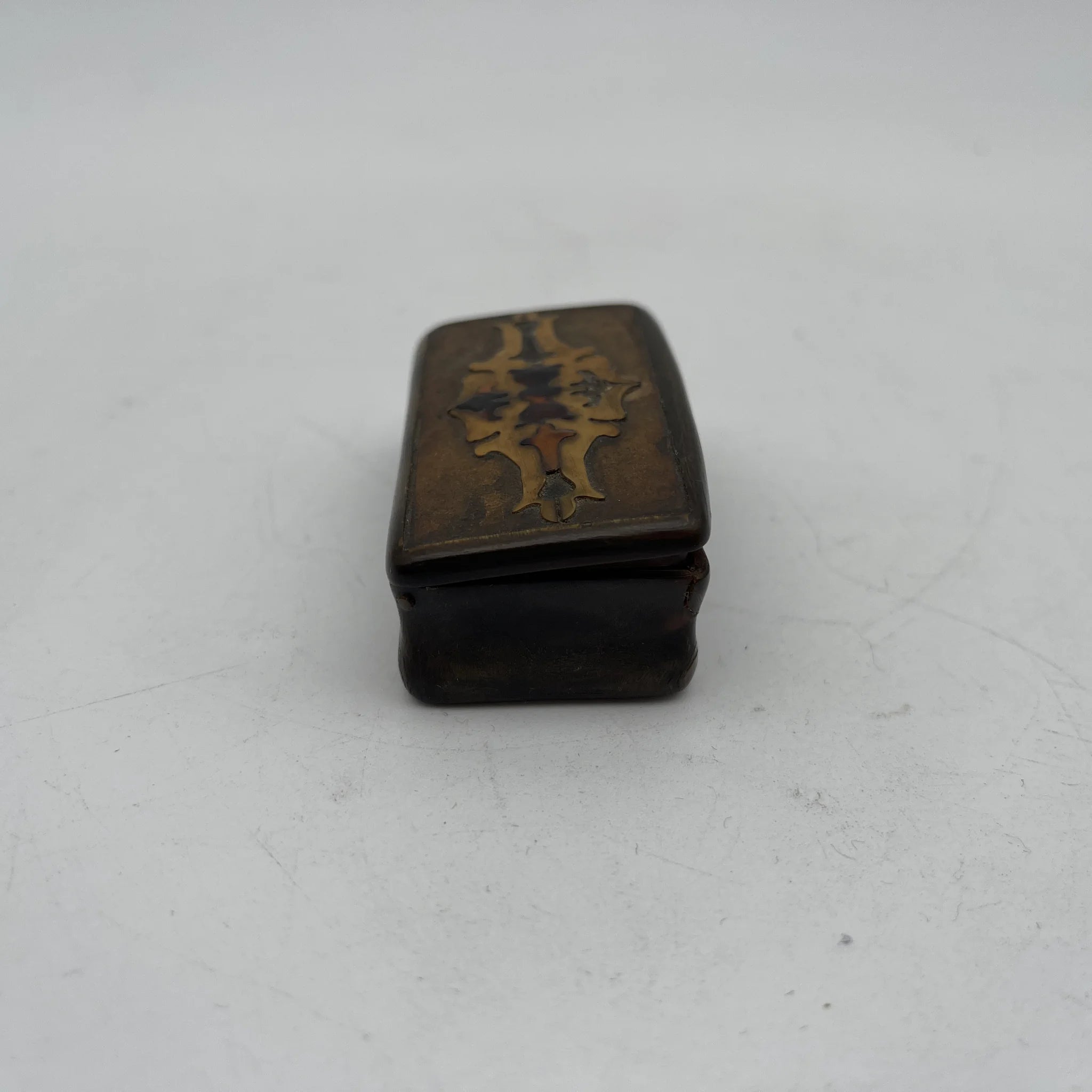 【古董】小盒子/估计19c晚期/玳瑁/法国/布尔镶嵌