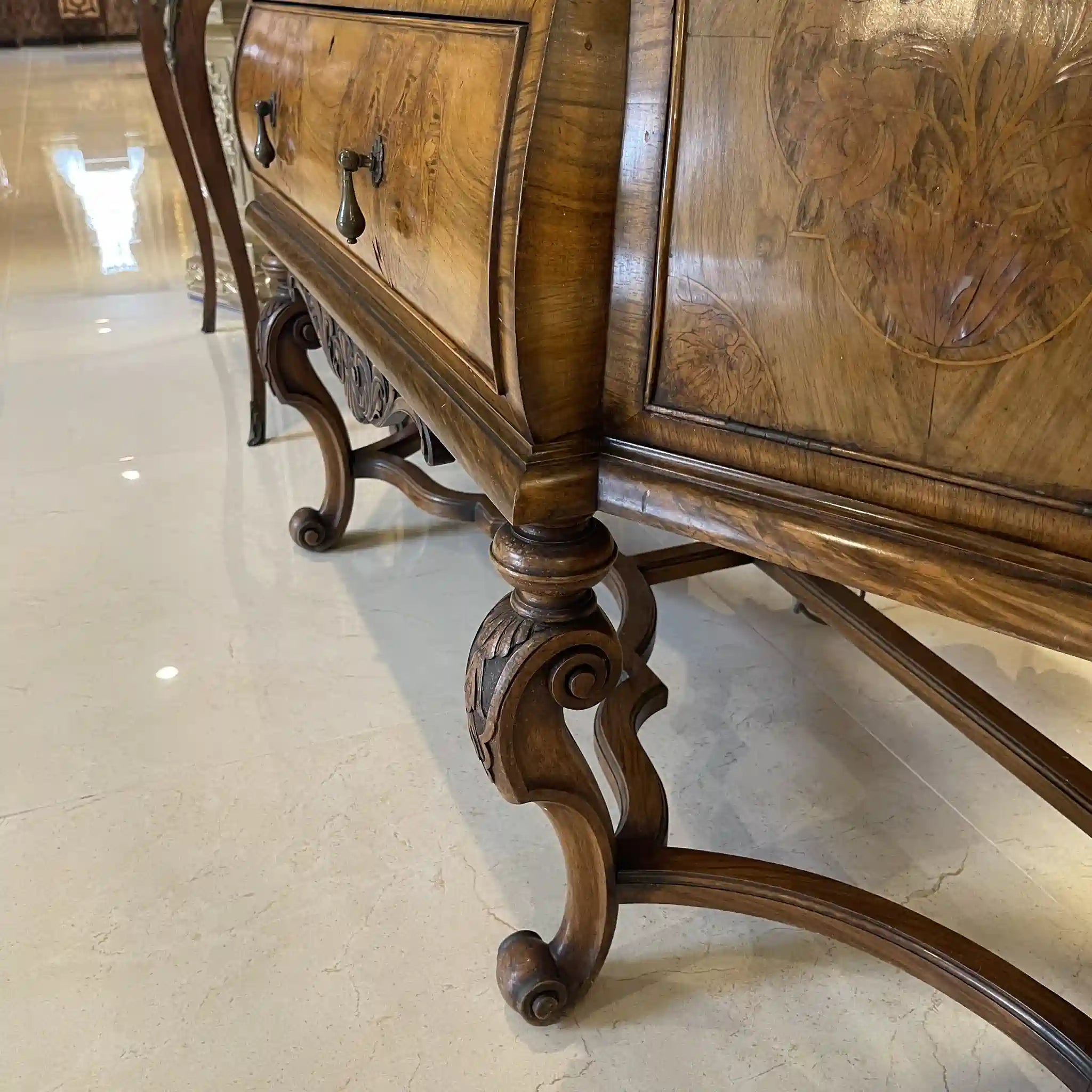 科莫多古董控制台 / 孟買風格 / 1900年代 / 胡桃木 / 德國