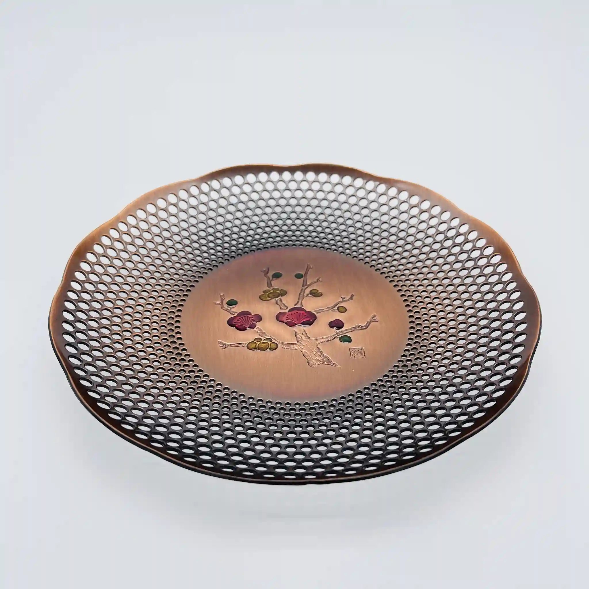 【リユース】 盛皿 / 玉利久 / 銅真鍮 / 日本 / 天然竹箸付き